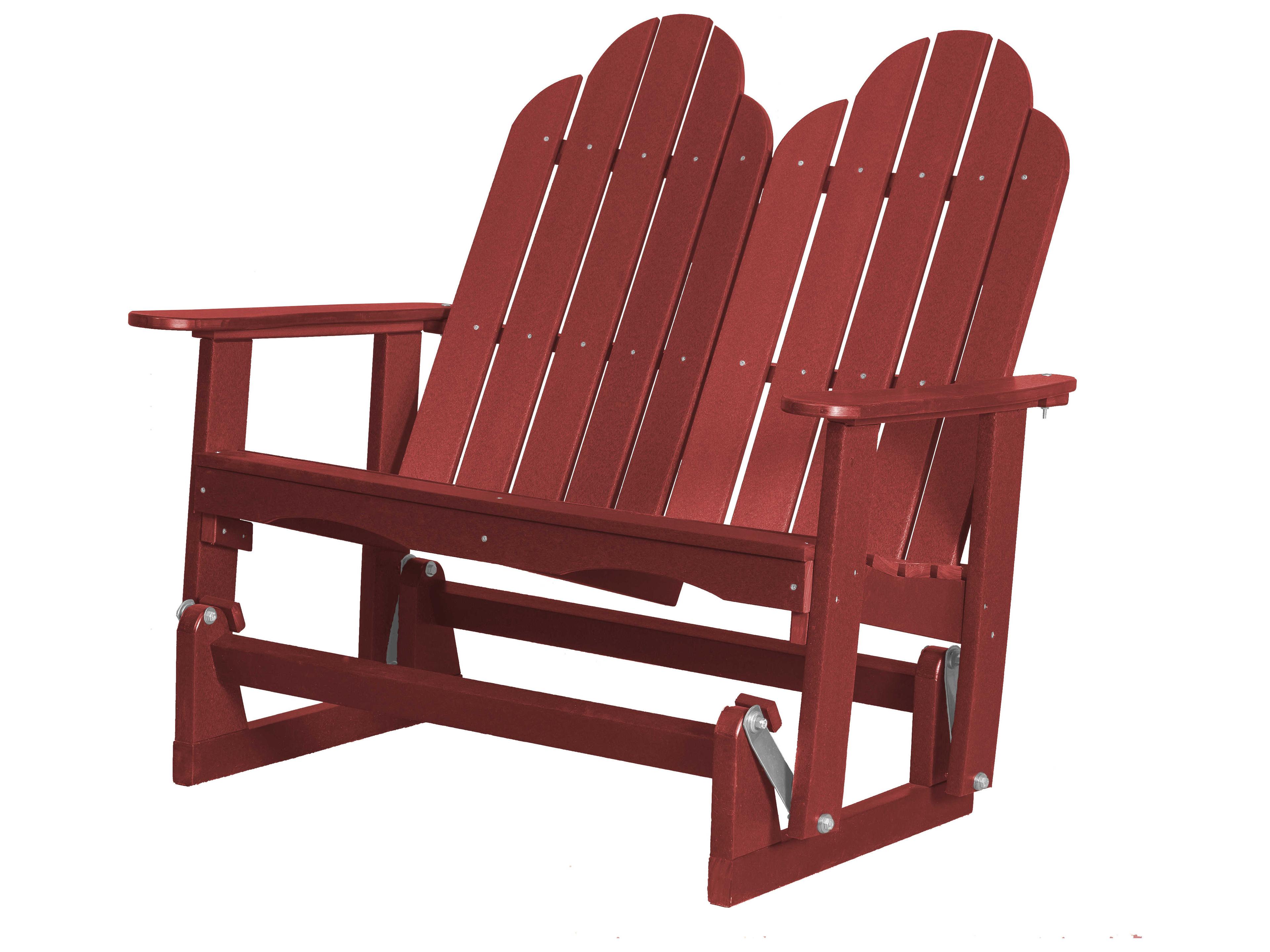 Wildridge Classic Recycled Plastic Adirondack Glider Patio Loveseat