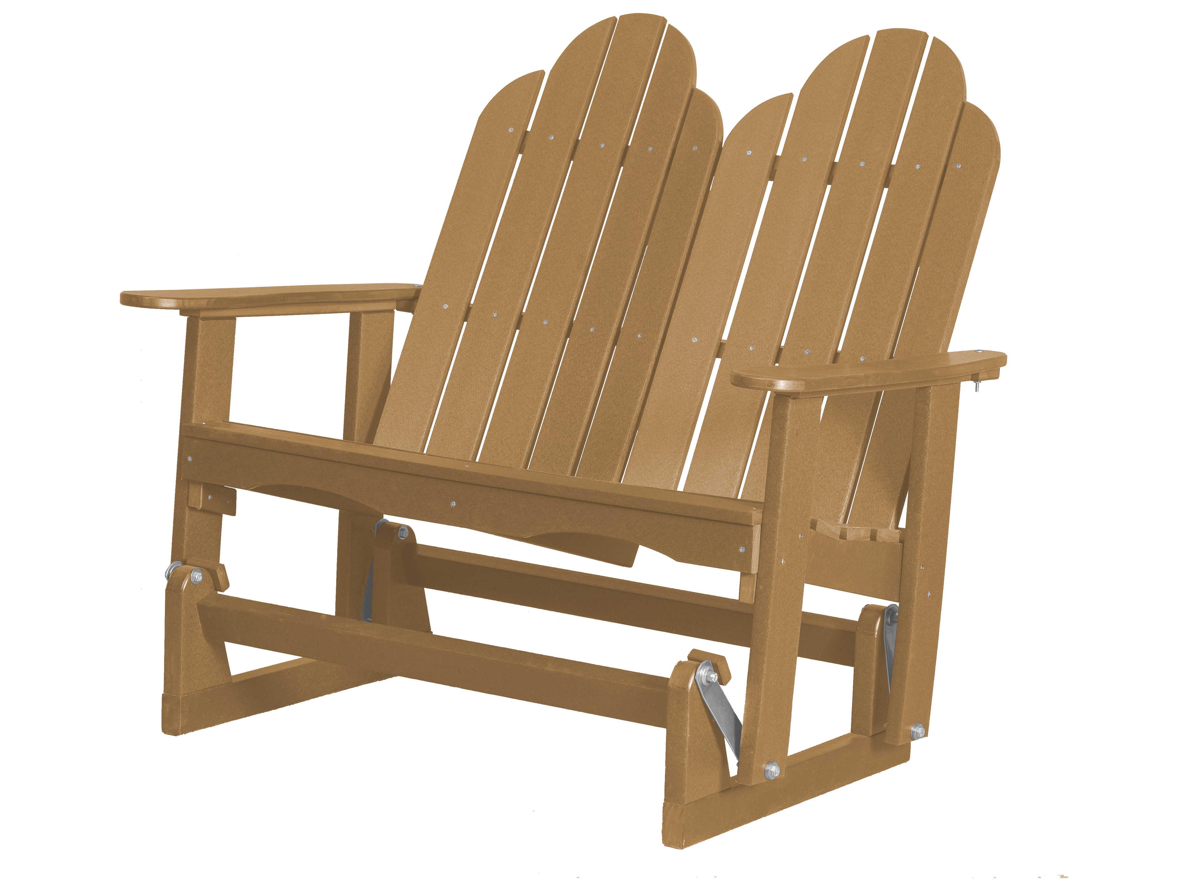 Wildridge Classic Recycled Plastic Adirondack Glider Patio Loveseat