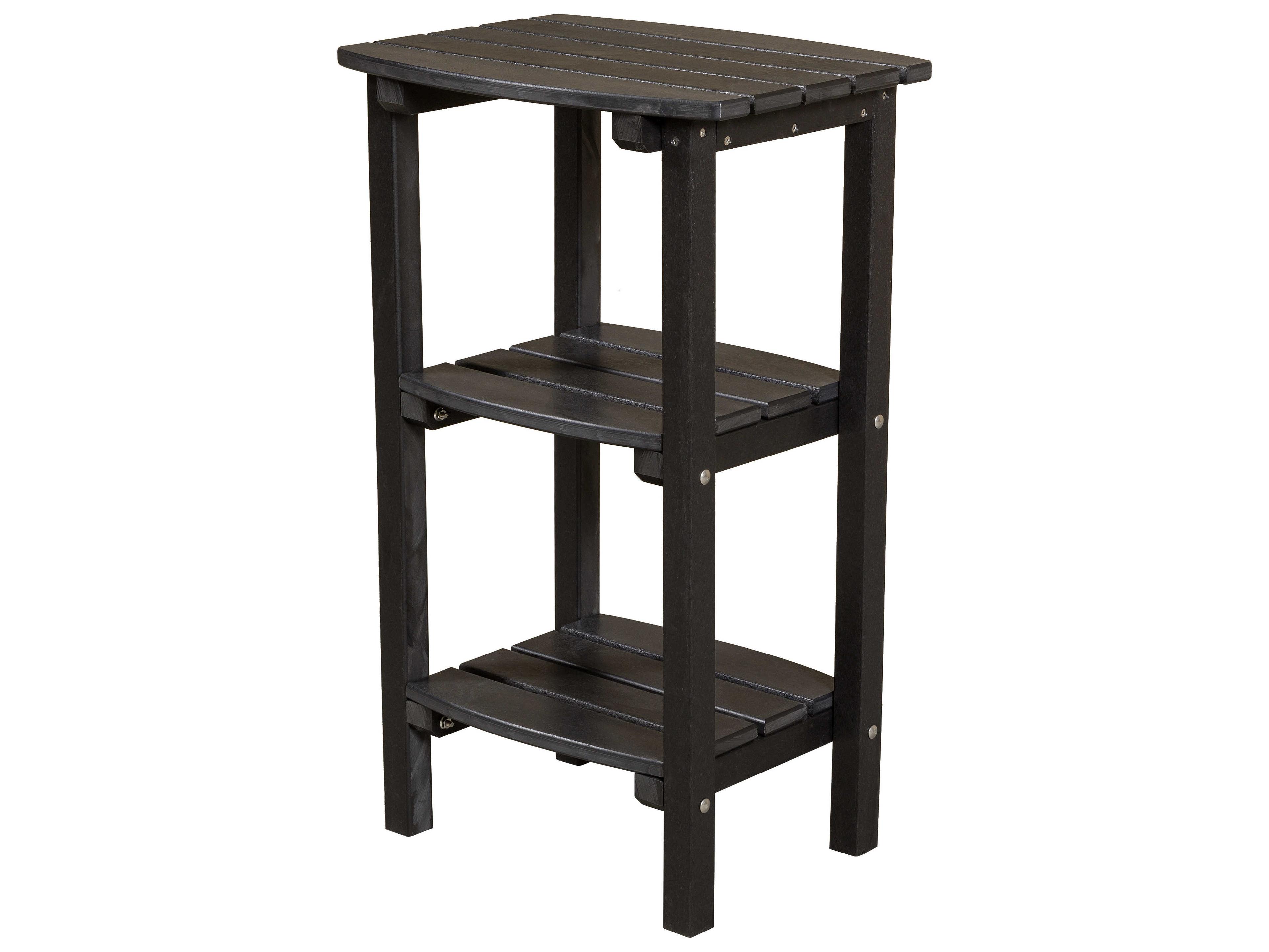 Wildridge Classic Recycled Plastic 3 Shelf Rectangular Patio End Table