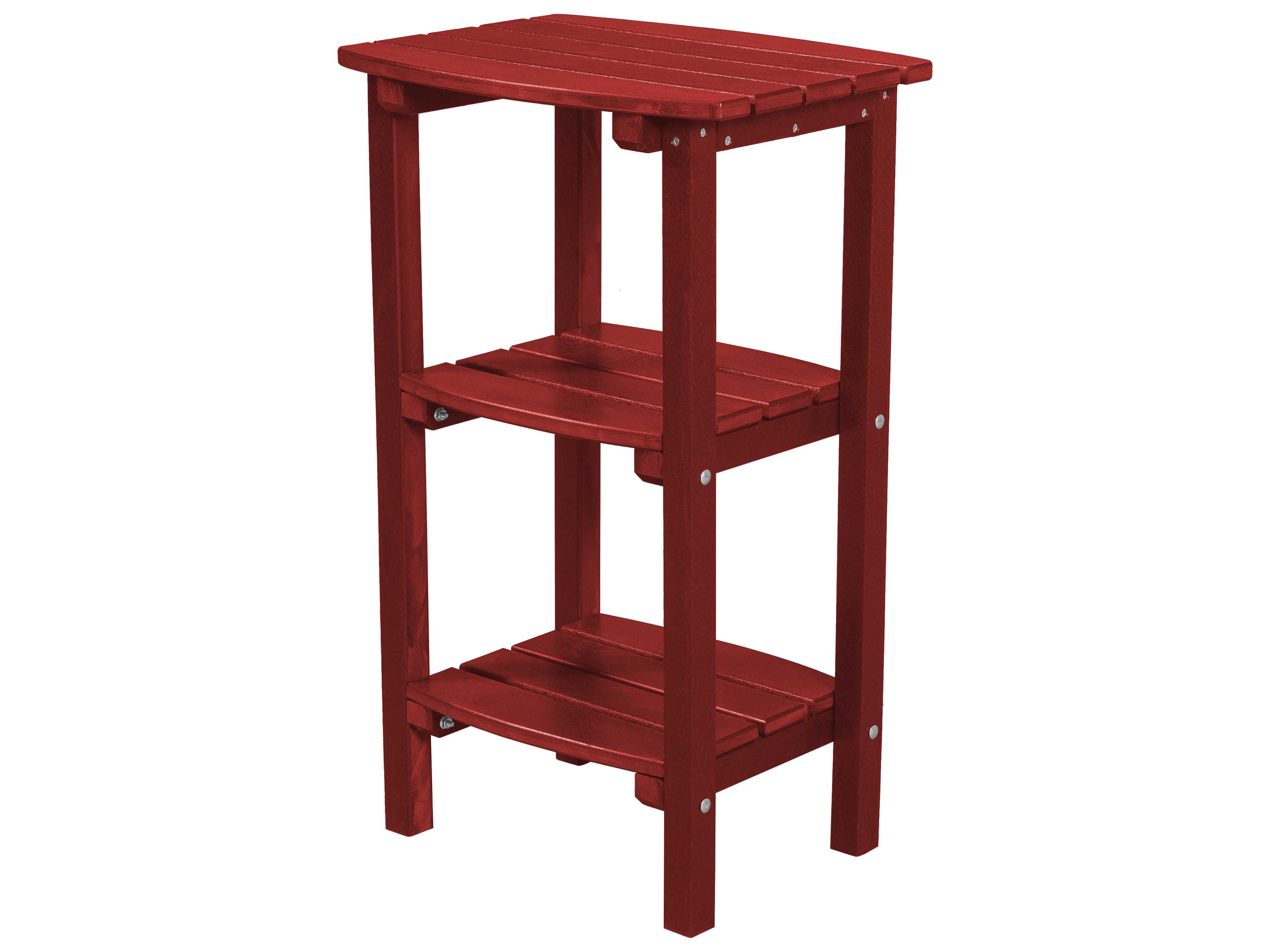 Wildridge Classic Recycled Plastic 3 Shelf Rectangular Patio End Table