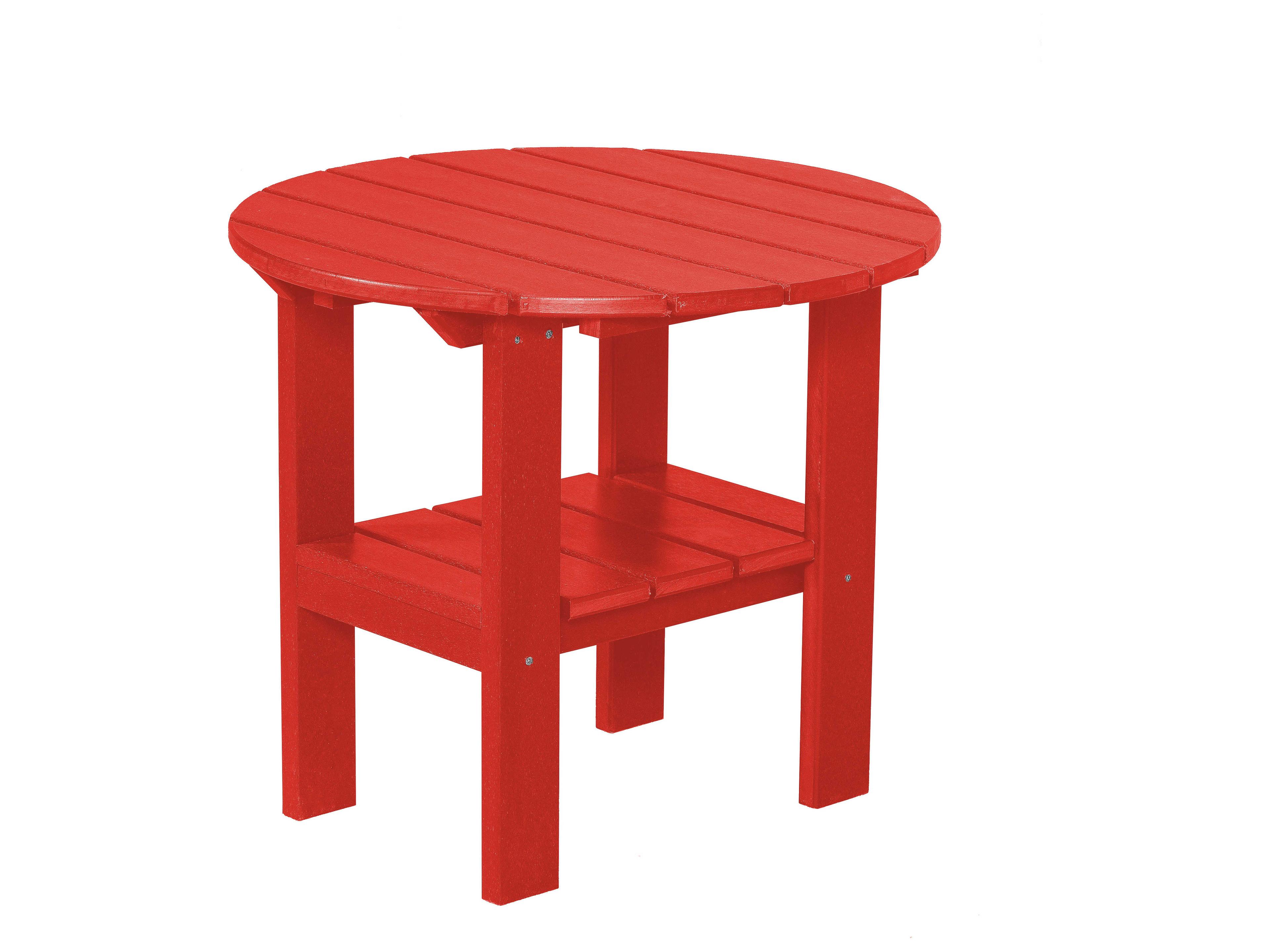 Wildridge Classic Recycled Plastic Round Outdoor Patio End Table