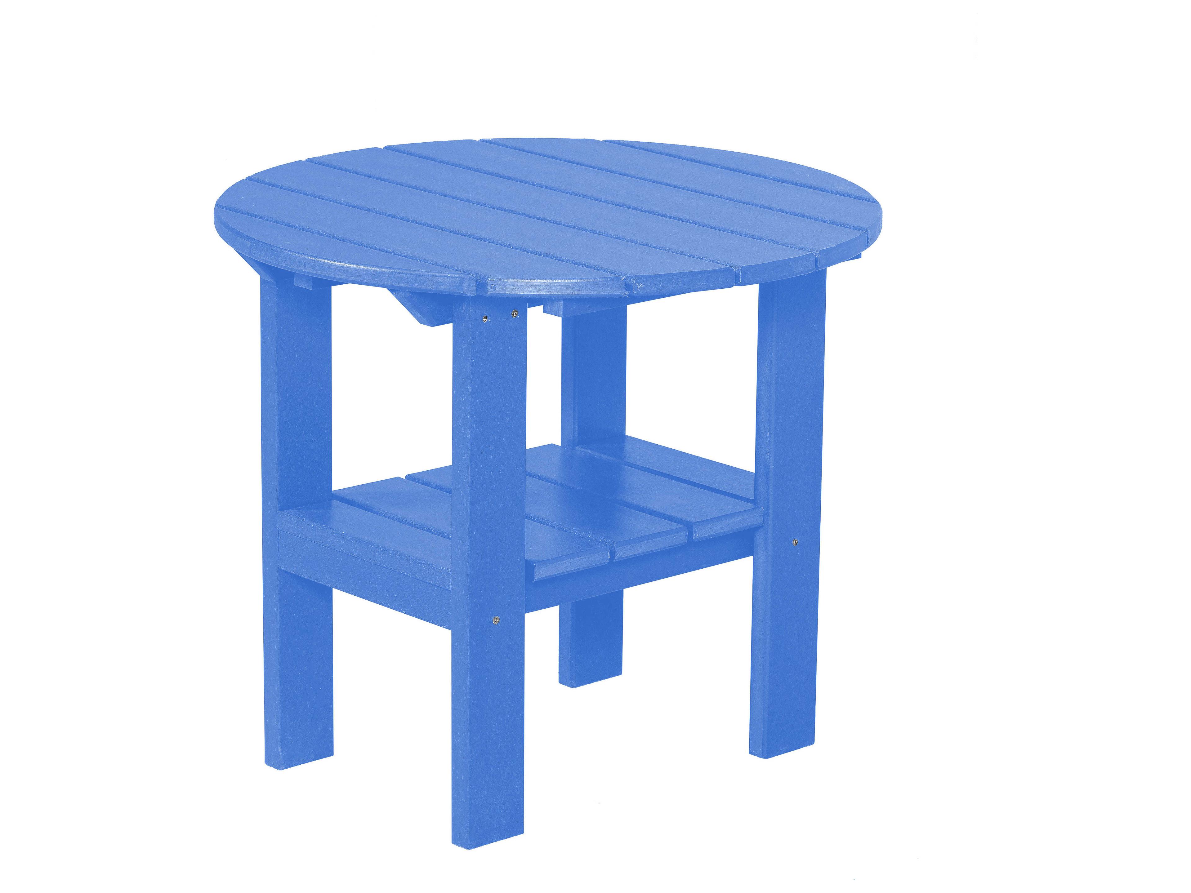 Wildridge Classic Recycled Plastic Round Outdoor Patio End Table