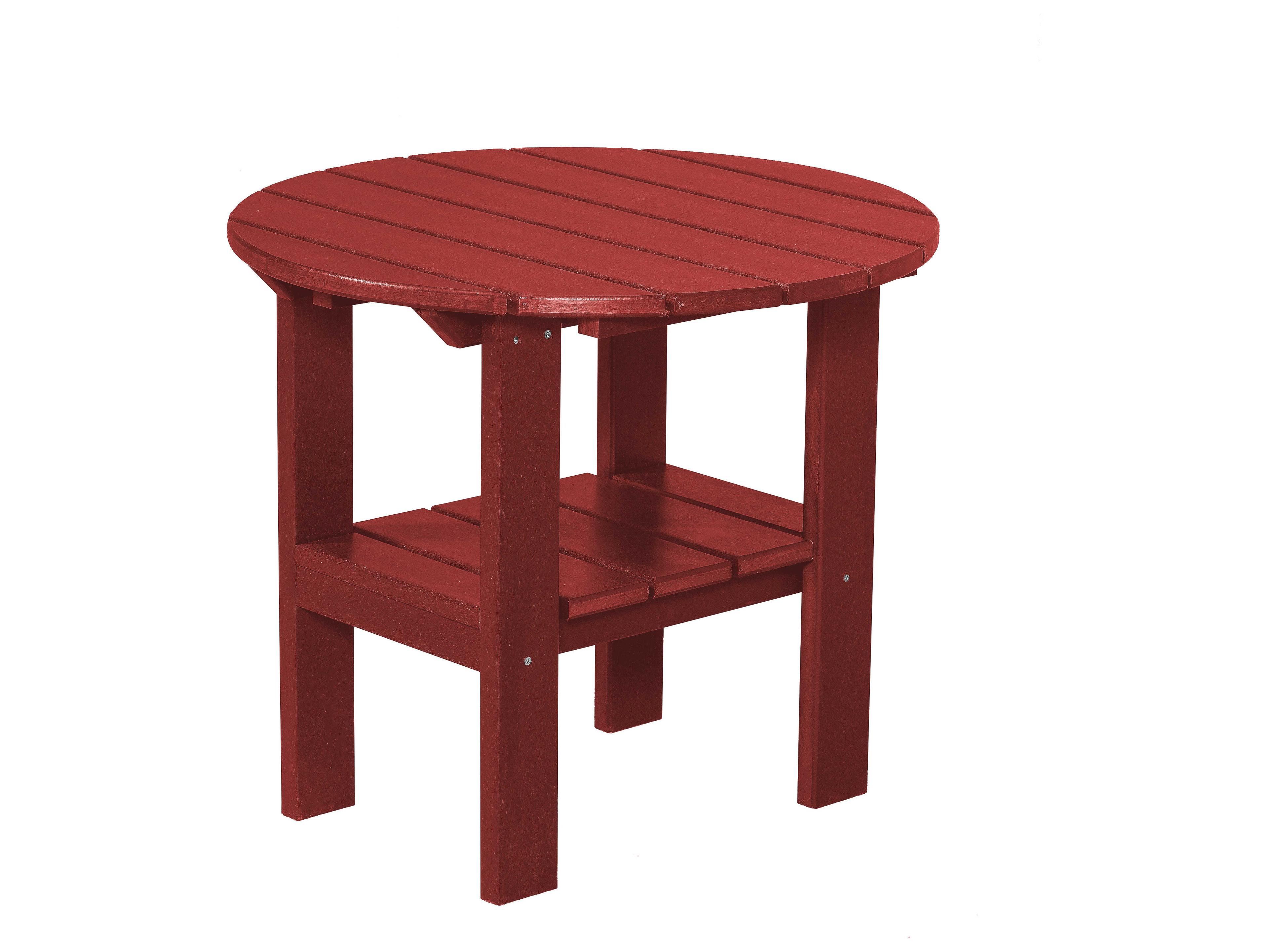 Wildridge Classic Recycled Plastic Round Outdoor Patio End Table