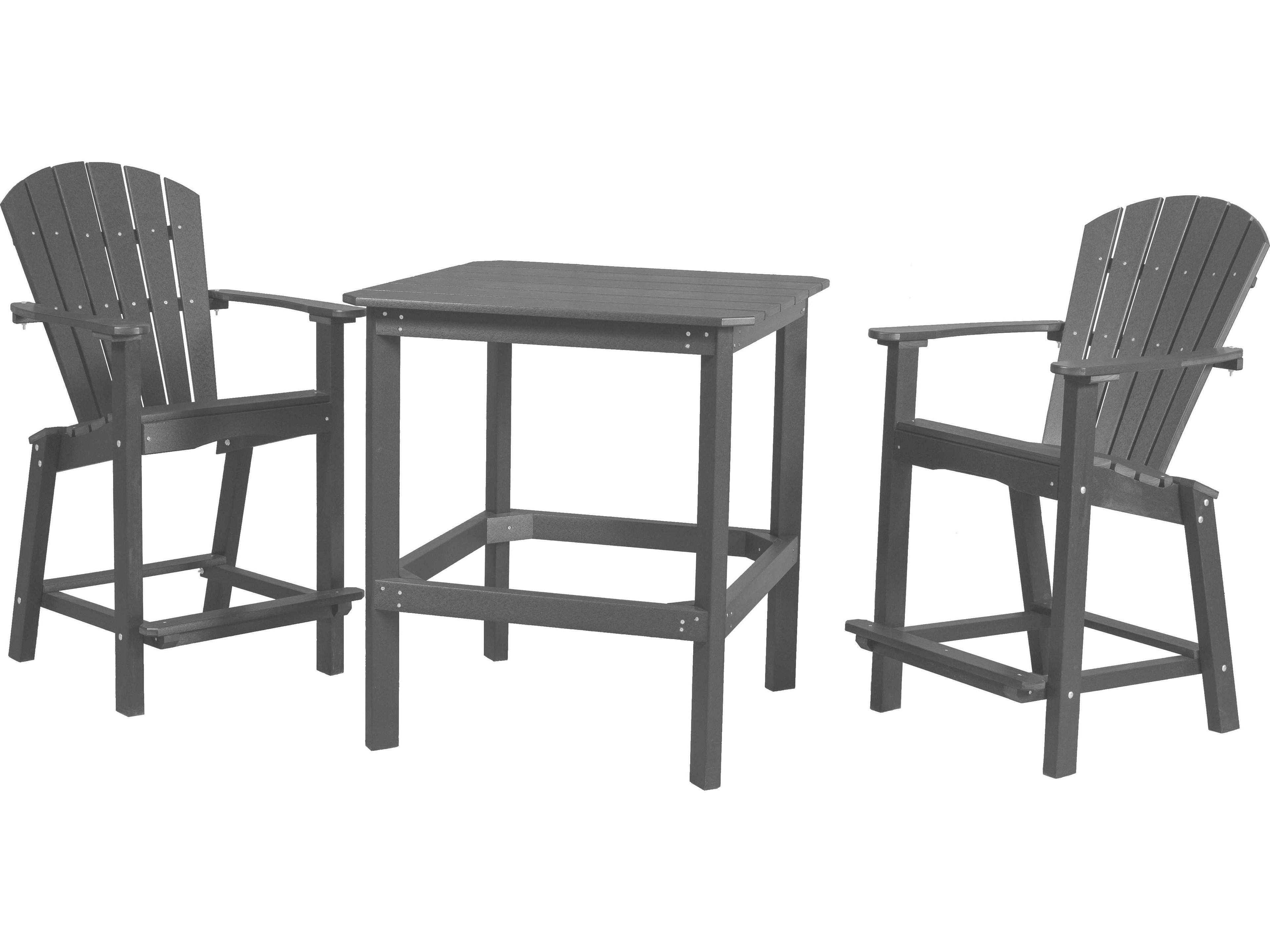 Wildridge Classic Recycled Plastic 3 Piece 38'' High Counter Set