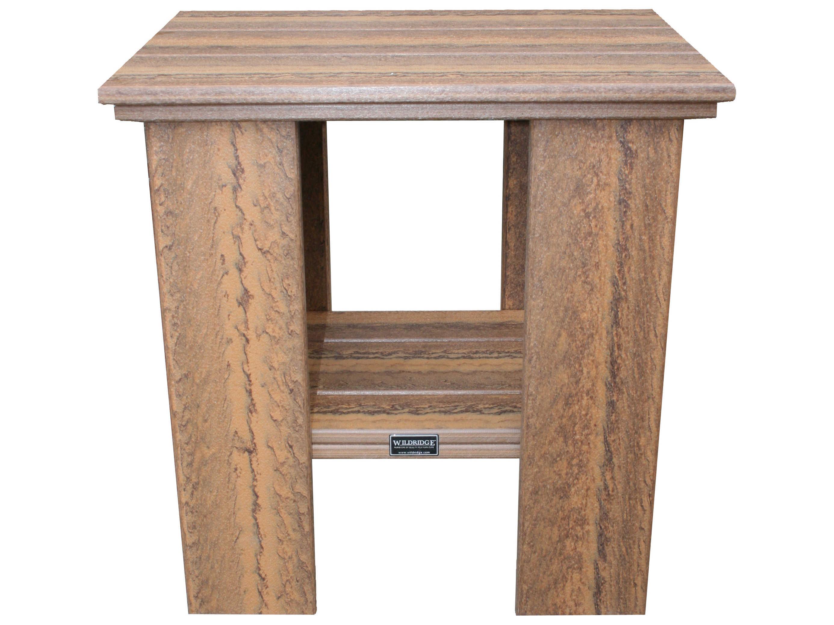 Wildridge Contemporary Recycled Plastic Rectangular Outdoor End Table