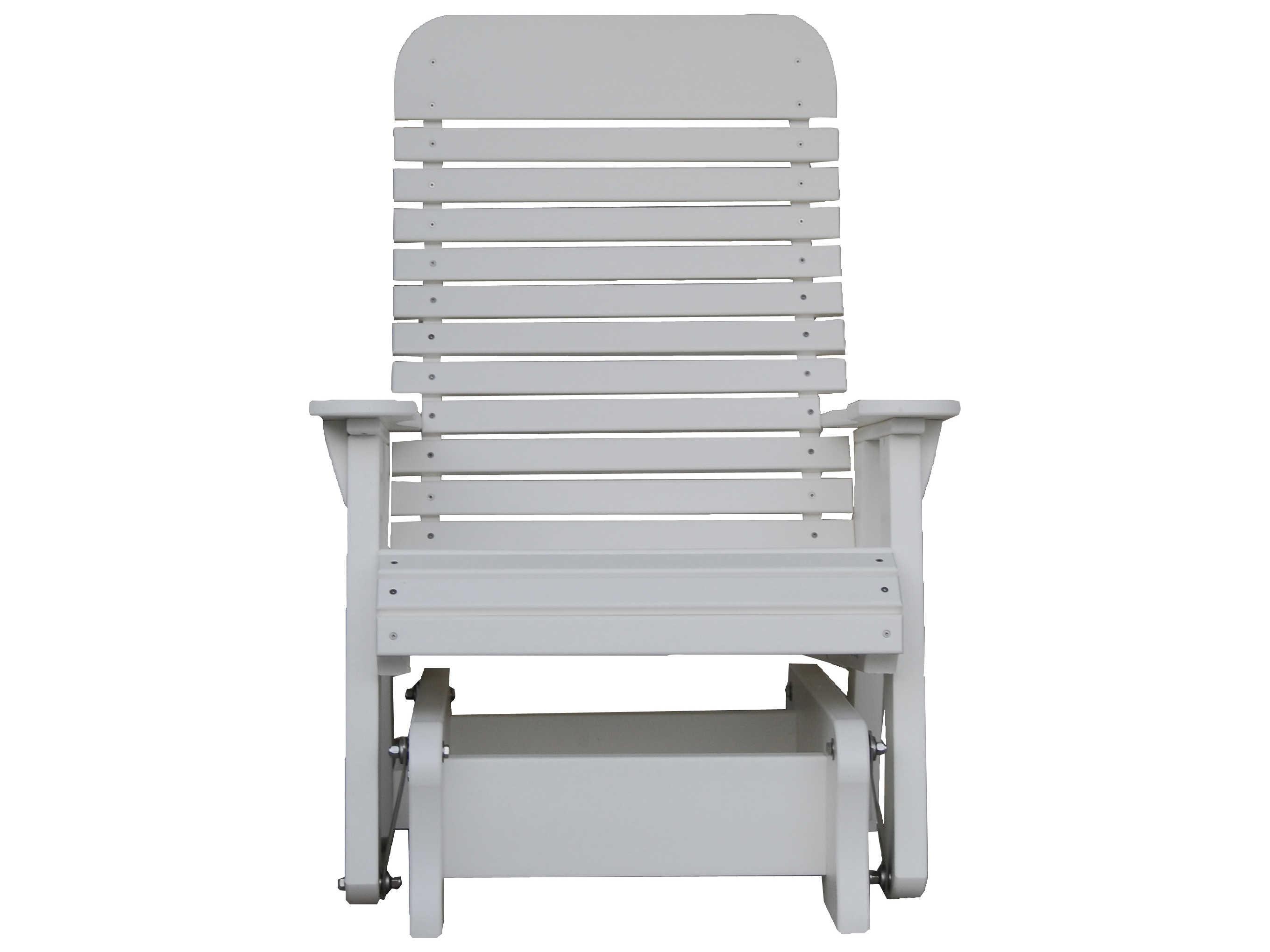 Wildridge Signature Recycled Plastic Highback Single Glider Patio Lounge Chair