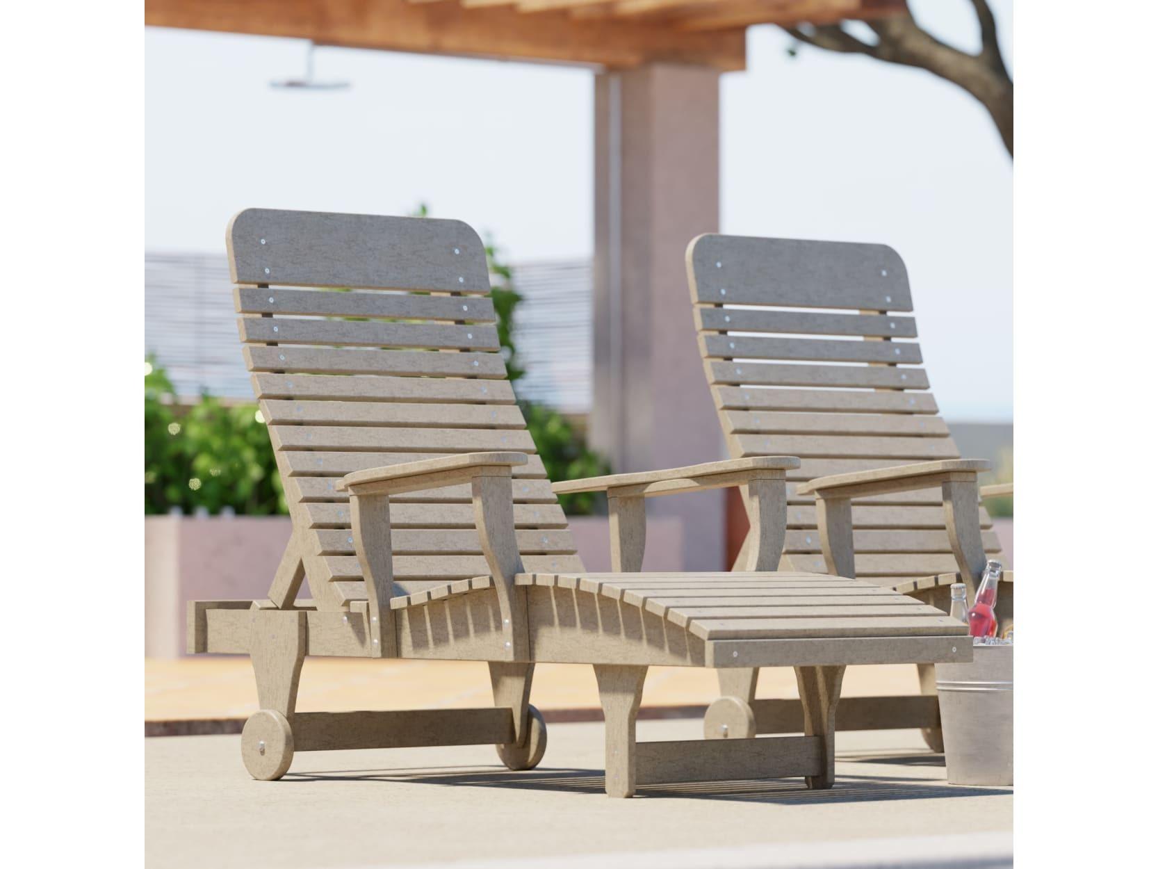 Wildridge Signature Recycled Plastic Patio Chaise Lounge