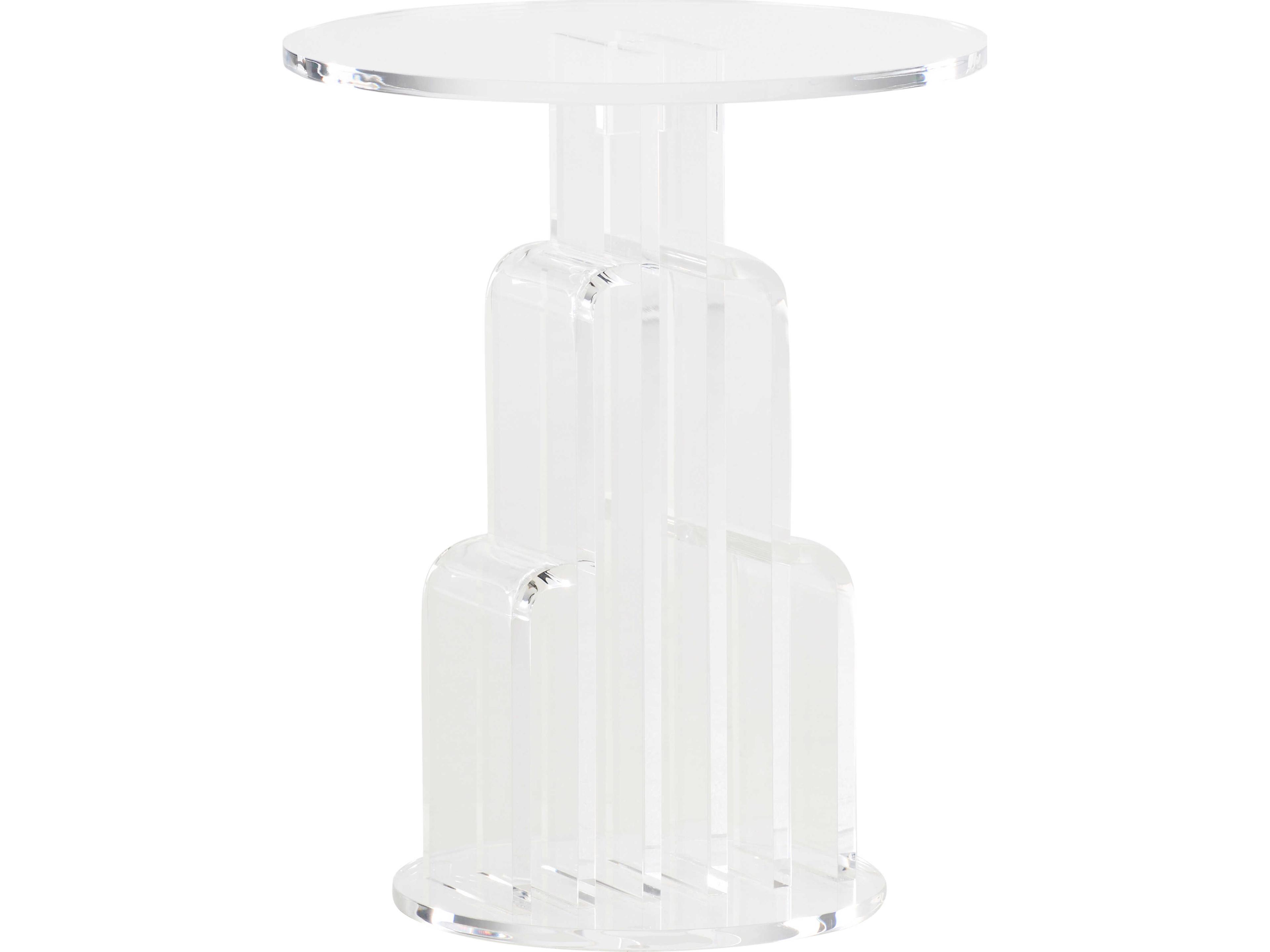 Wildwood Round Acrylic Clear End Table