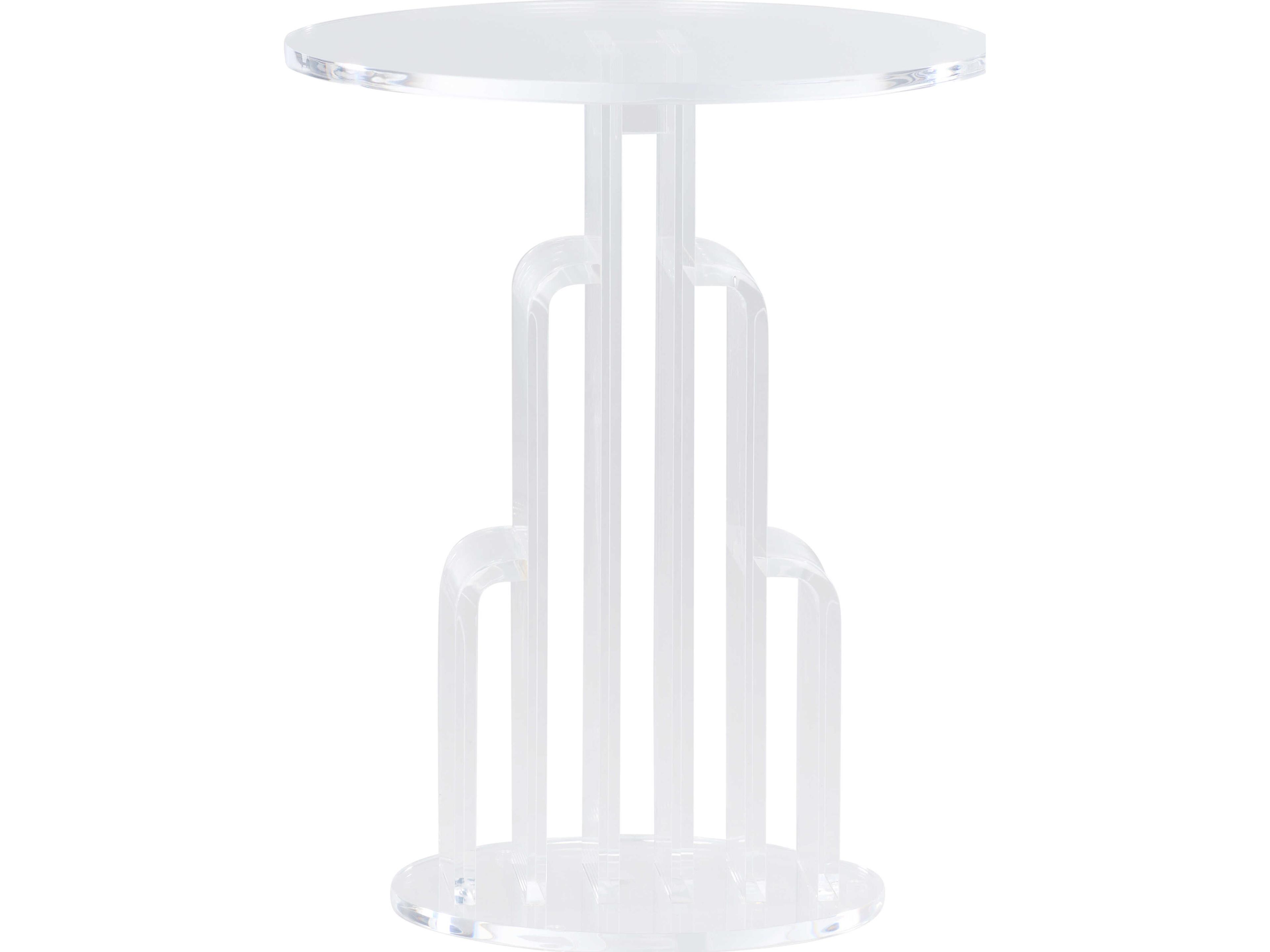 Wildwood Round Acrylic Clear End Table