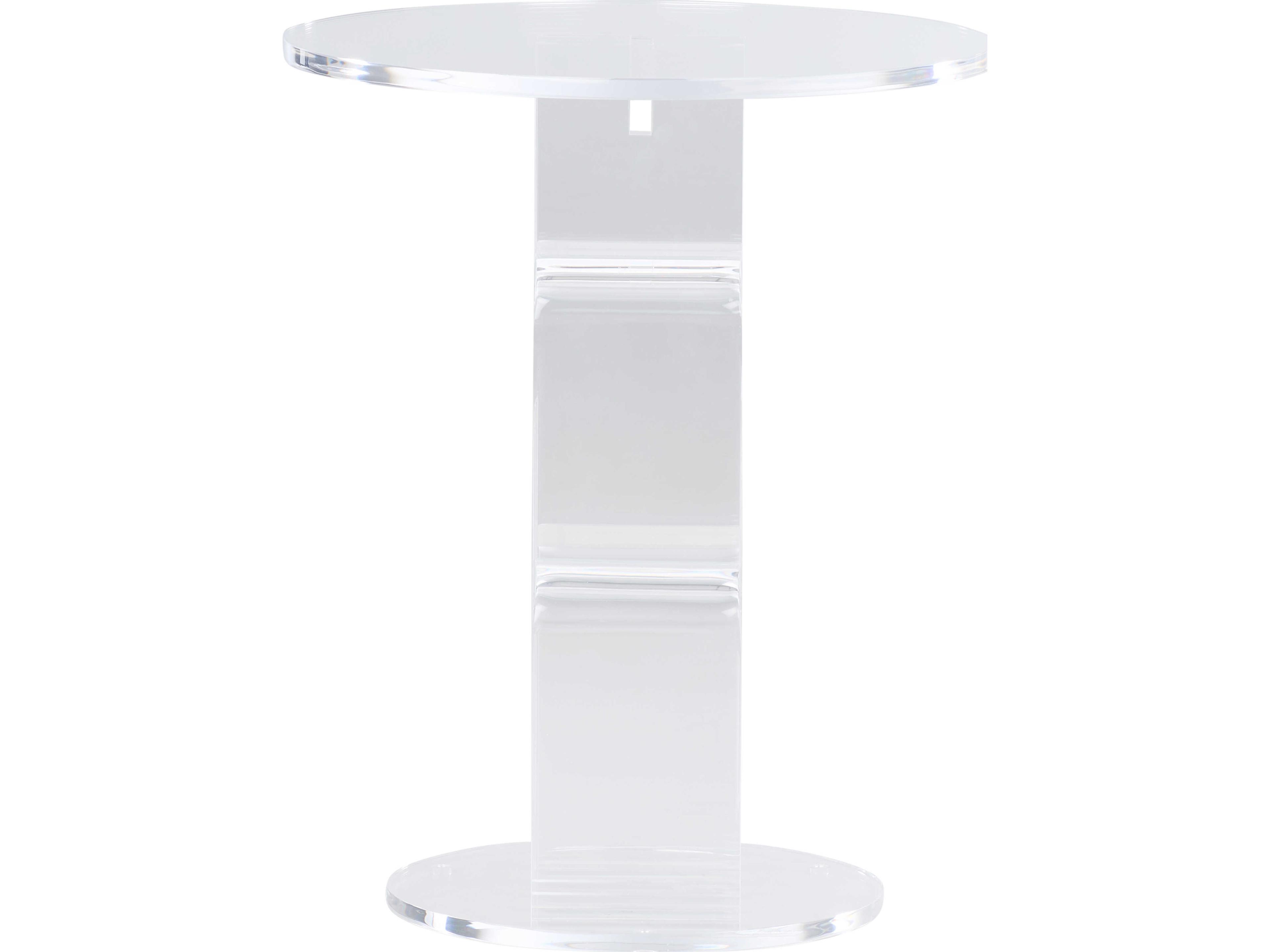 Wildwood Round Acrylic Clear End Table