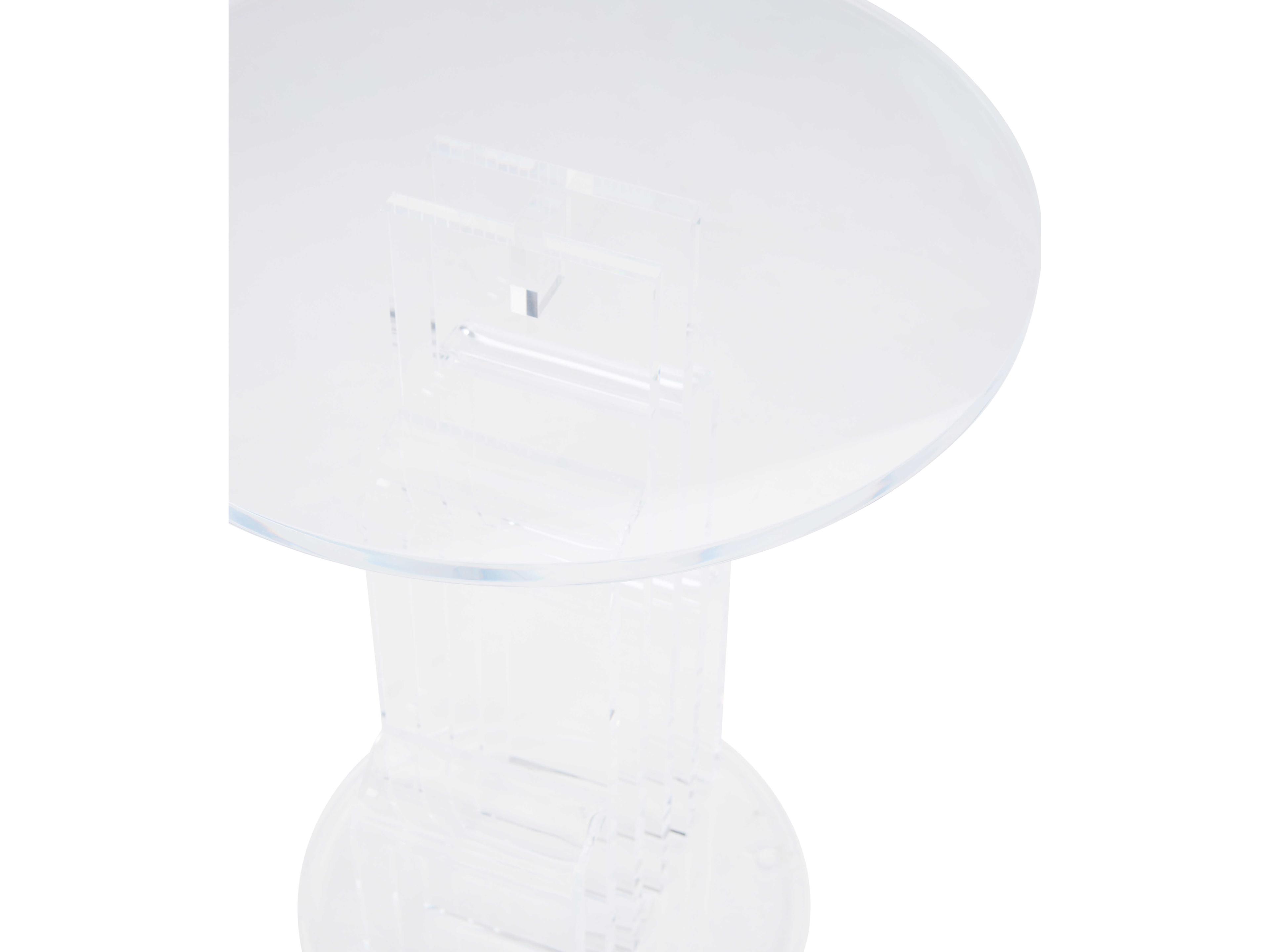 Wildwood Round Acrylic Clear End Table