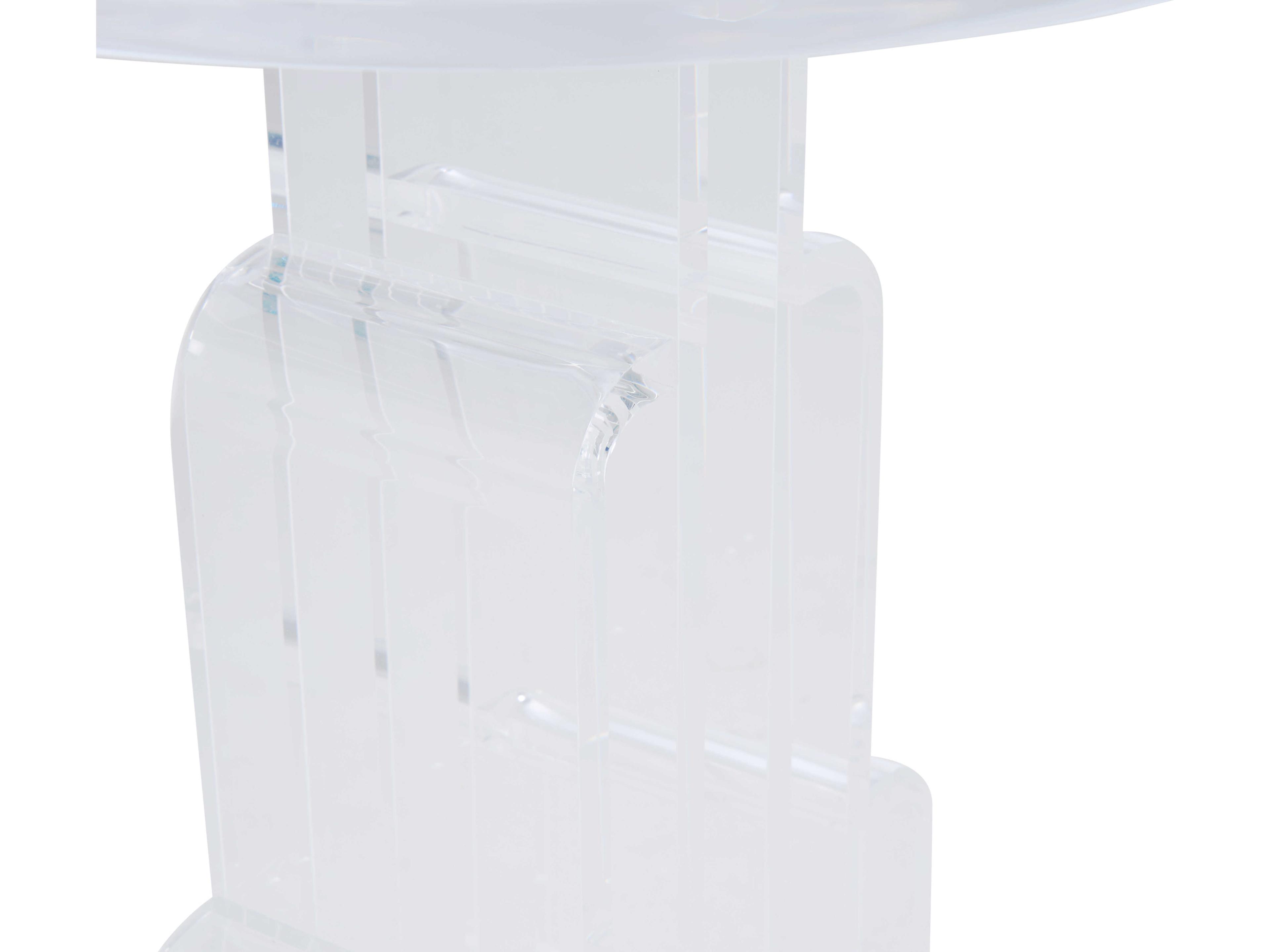 Wildwood Round Acrylic Clear End Table