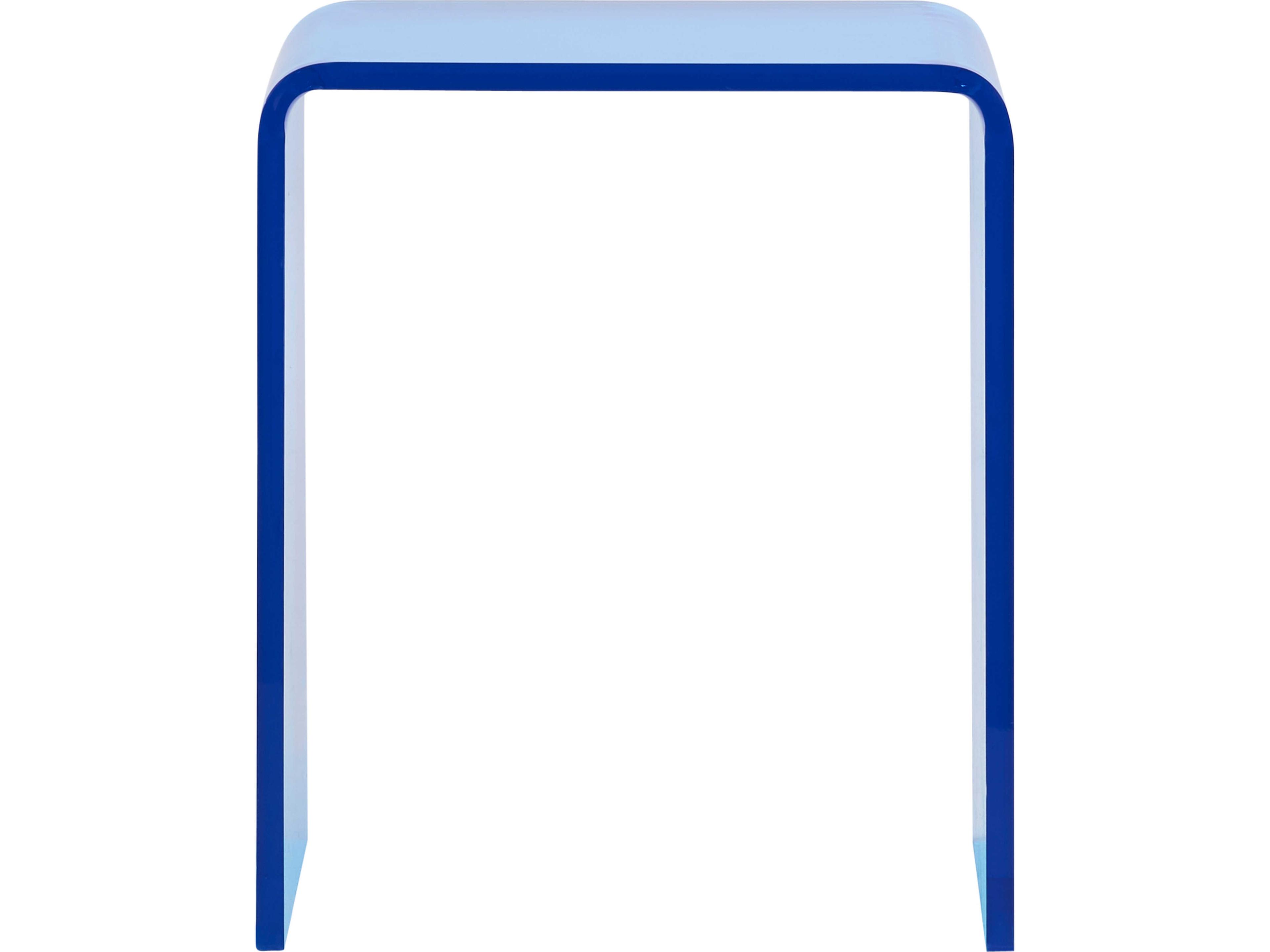 Wildwood Rectangular Acrylic Blue End Table