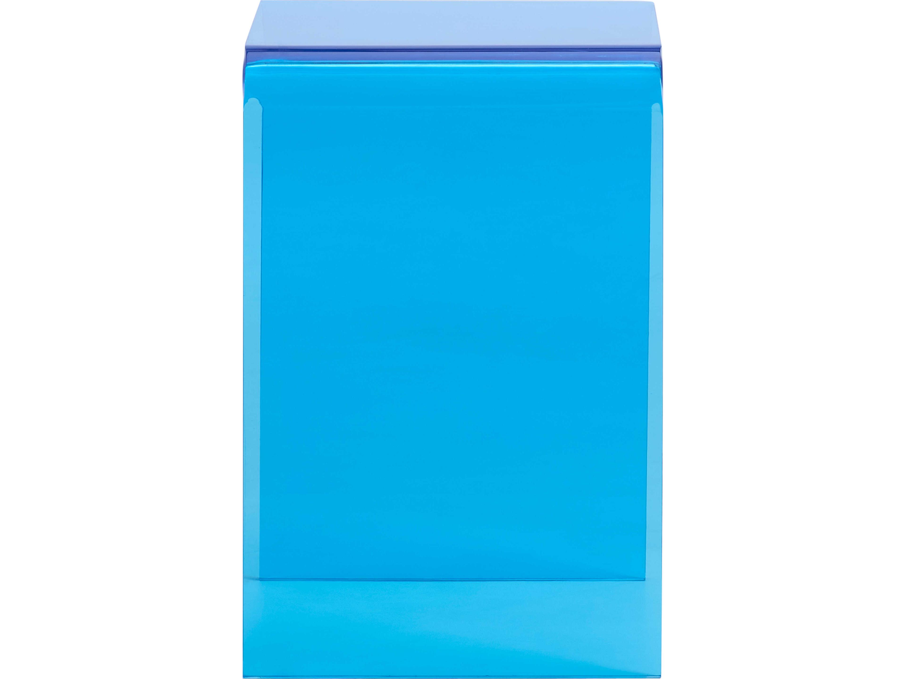 Wildwood Rectangular Acrylic Blue End Table