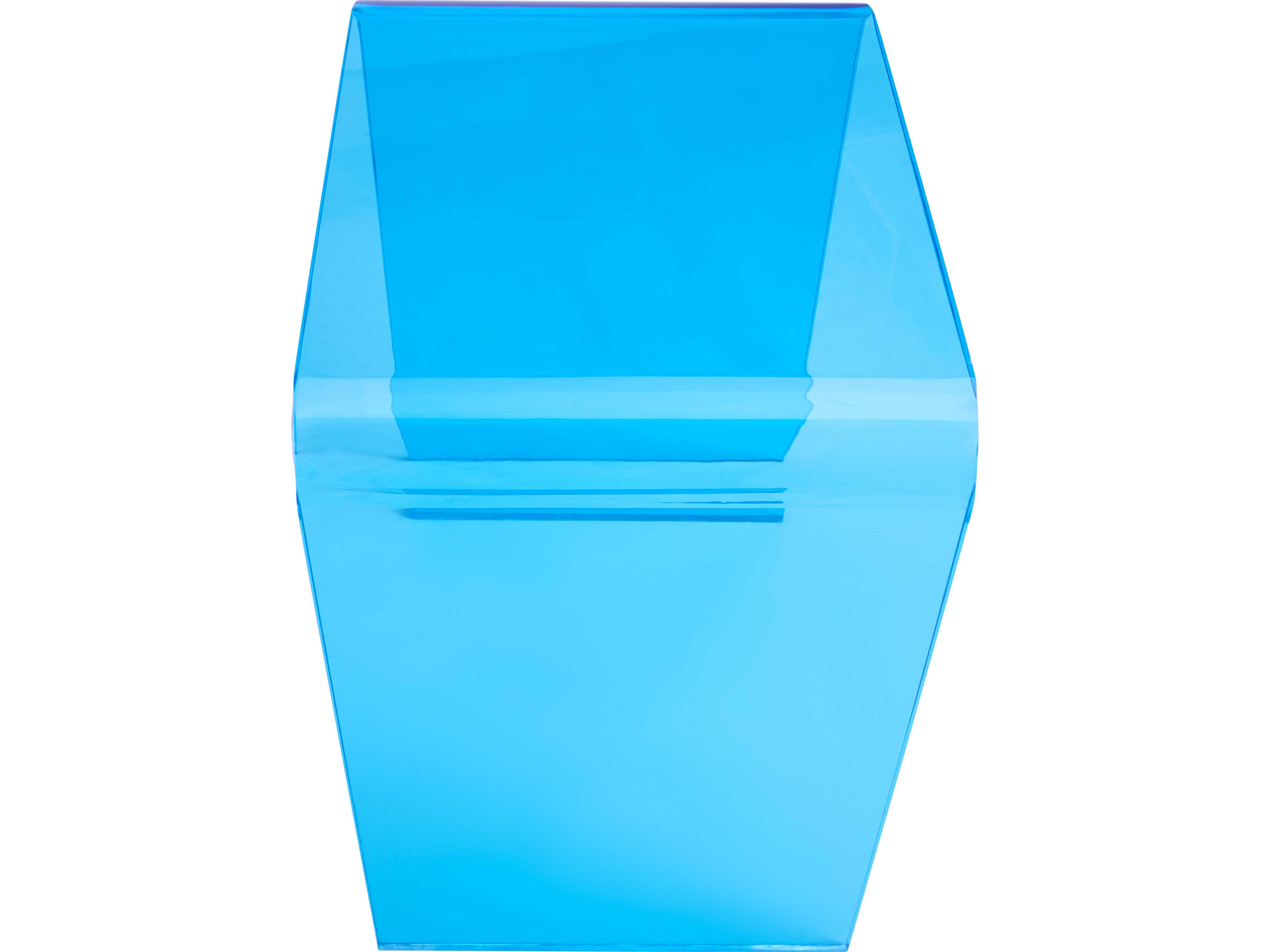 Wildwood Rectangular Acrylic Blue End Table