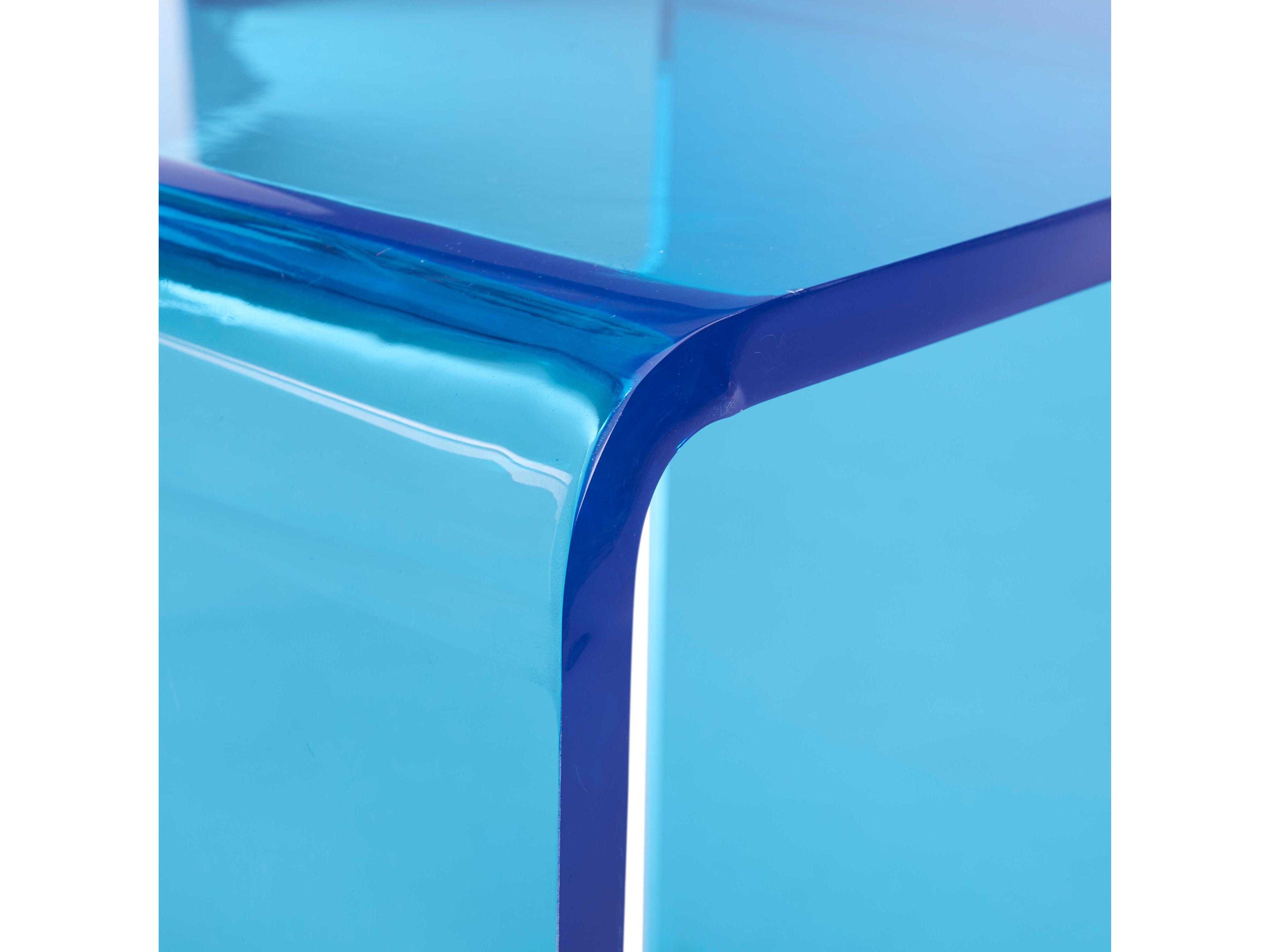 Wildwood Rectangular Acrylic Blue End Table
