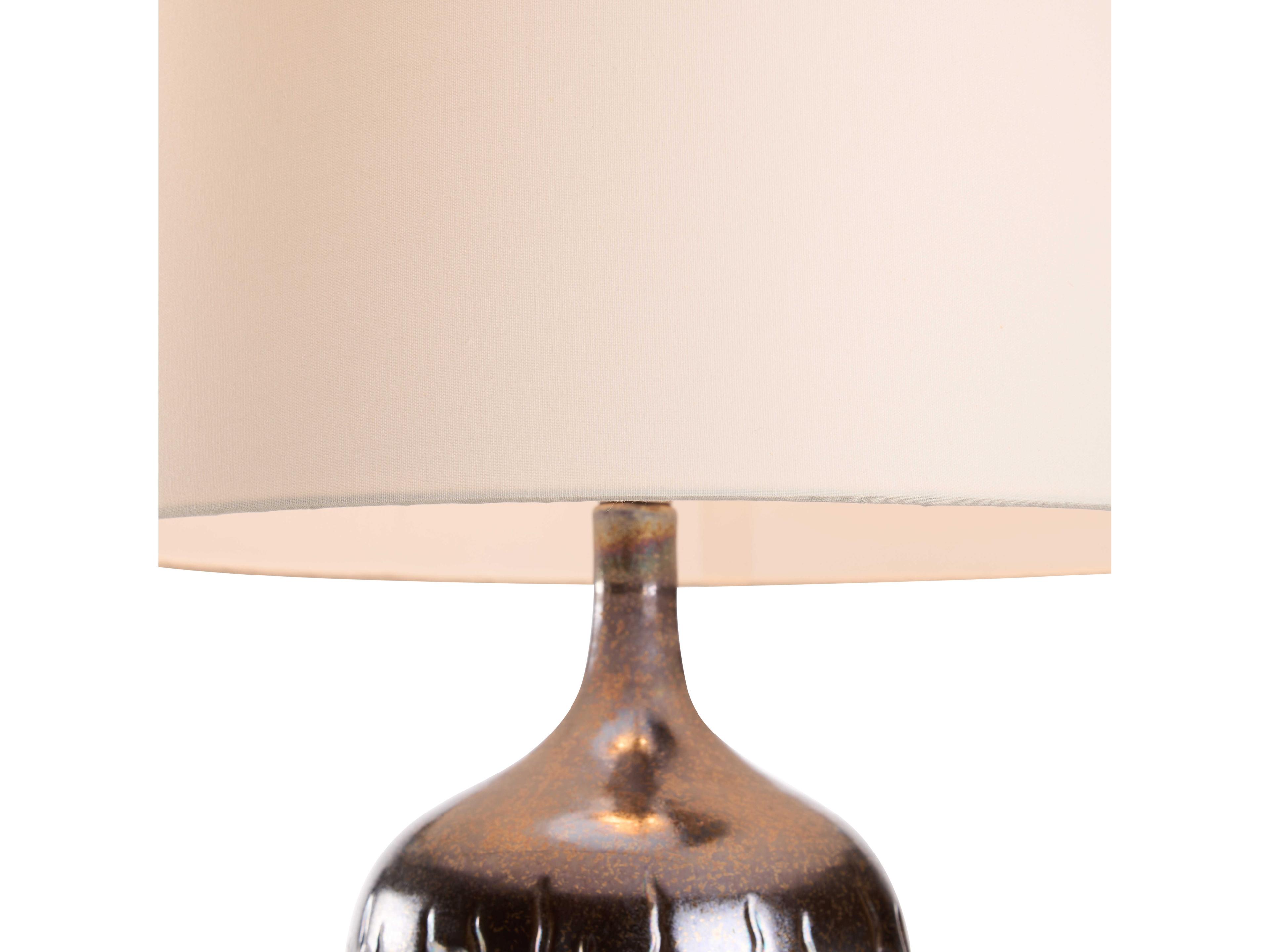 Wildwood Italia Brown Linen Table Lamp