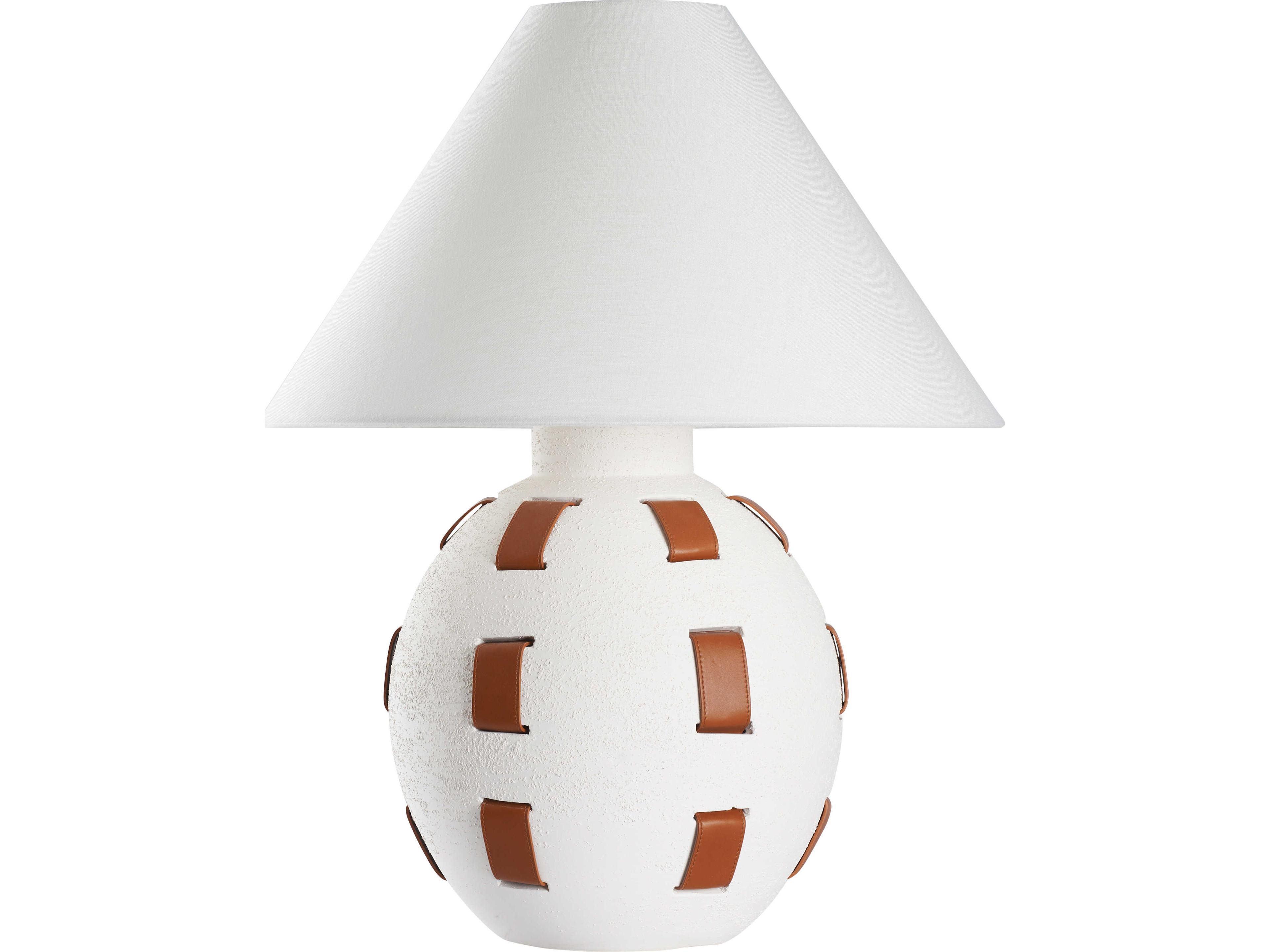 Wildwood Italia White cream Linen Table Lamp