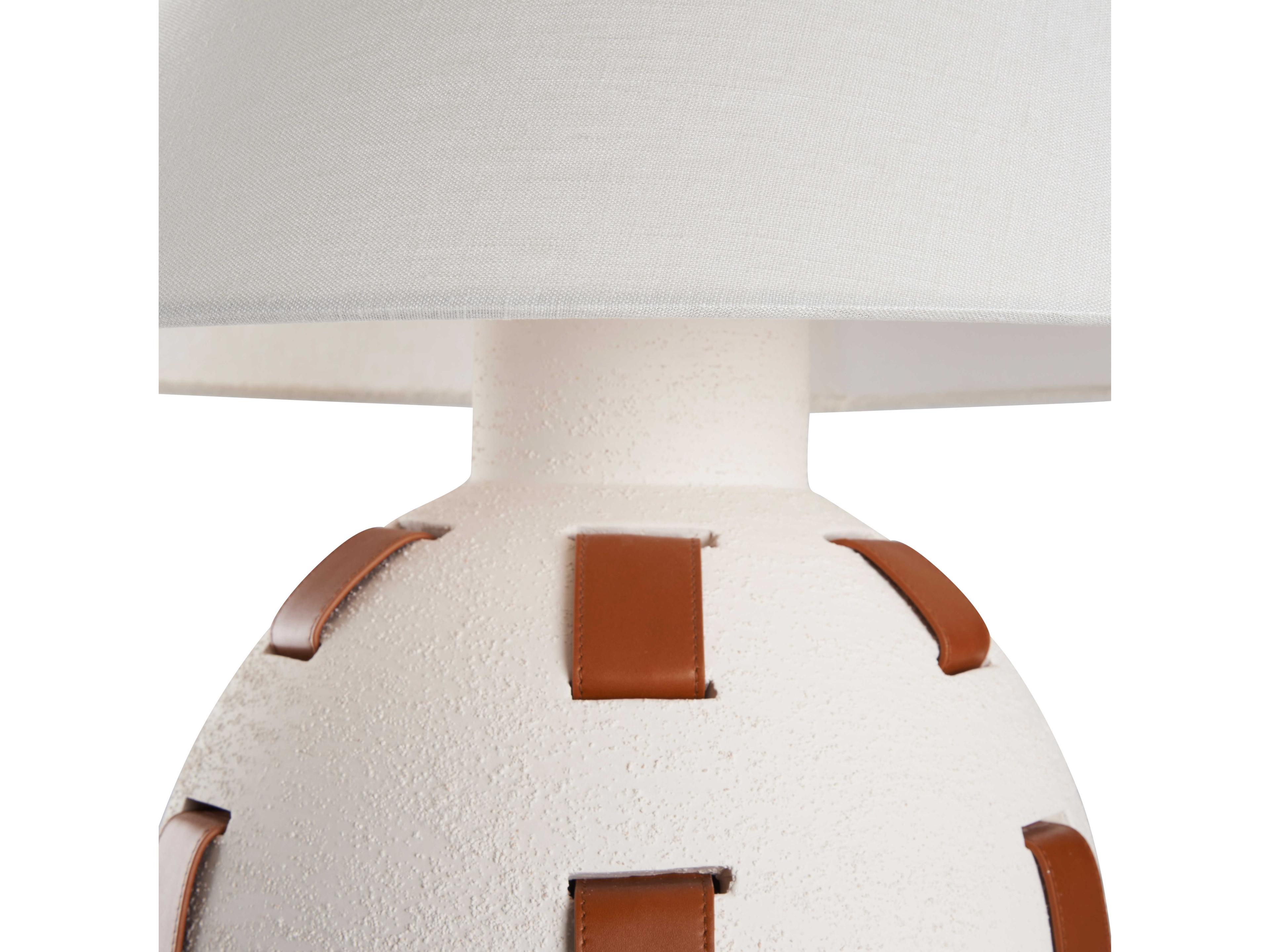 Wildwood Italia White cream Linen Table Lamp