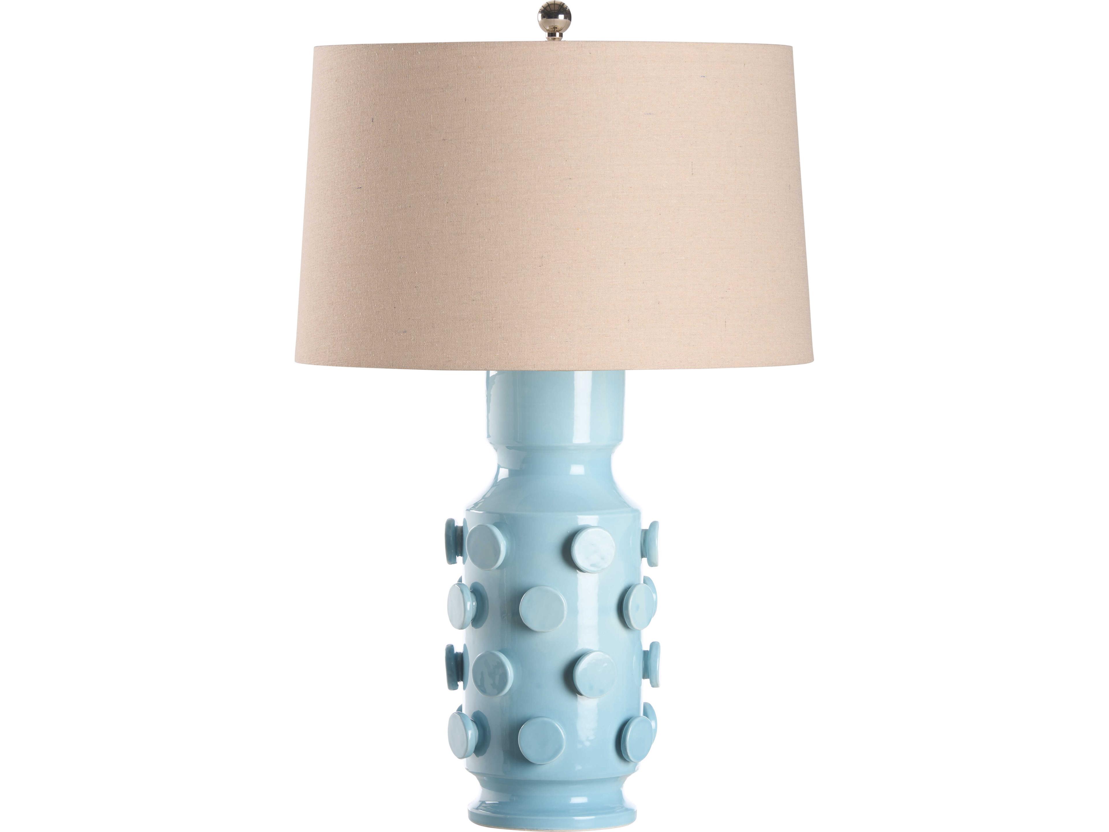 Wildwood Italia Blue Linen Table Lamp