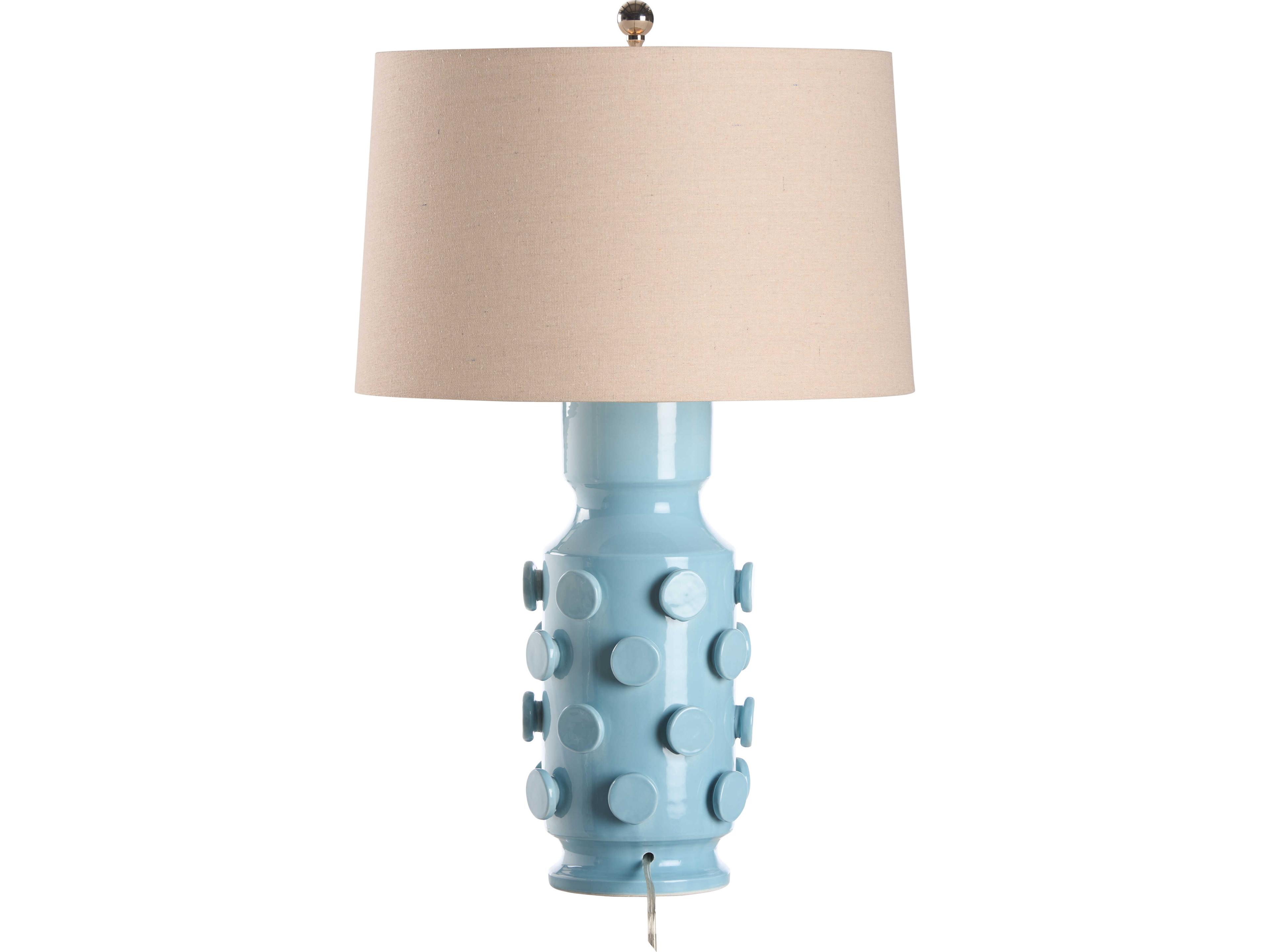 Wildwood Italia Blue Linen Table Lamp