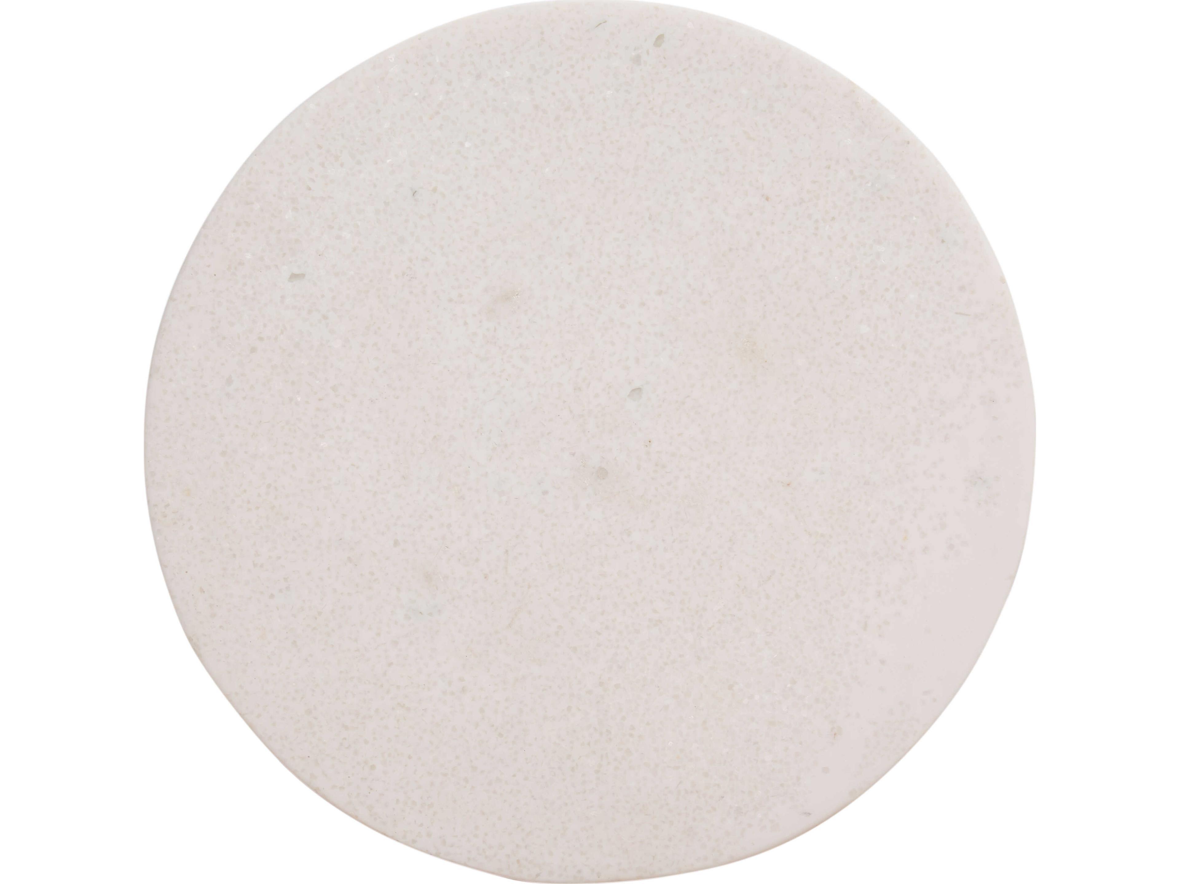 Wildwood Round Resin White cream End Table