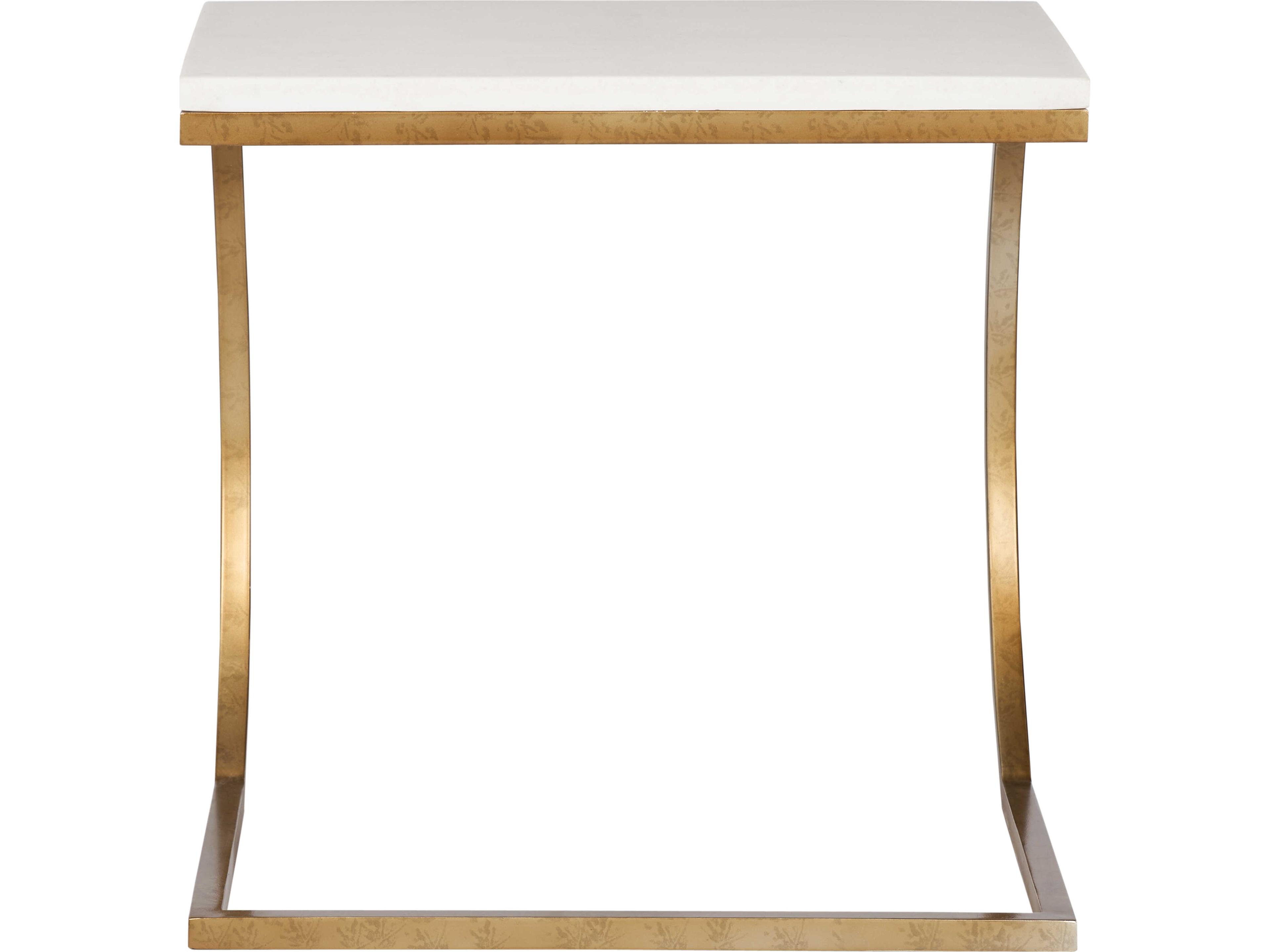 Wildwood Rectangular Steel White cream End Table