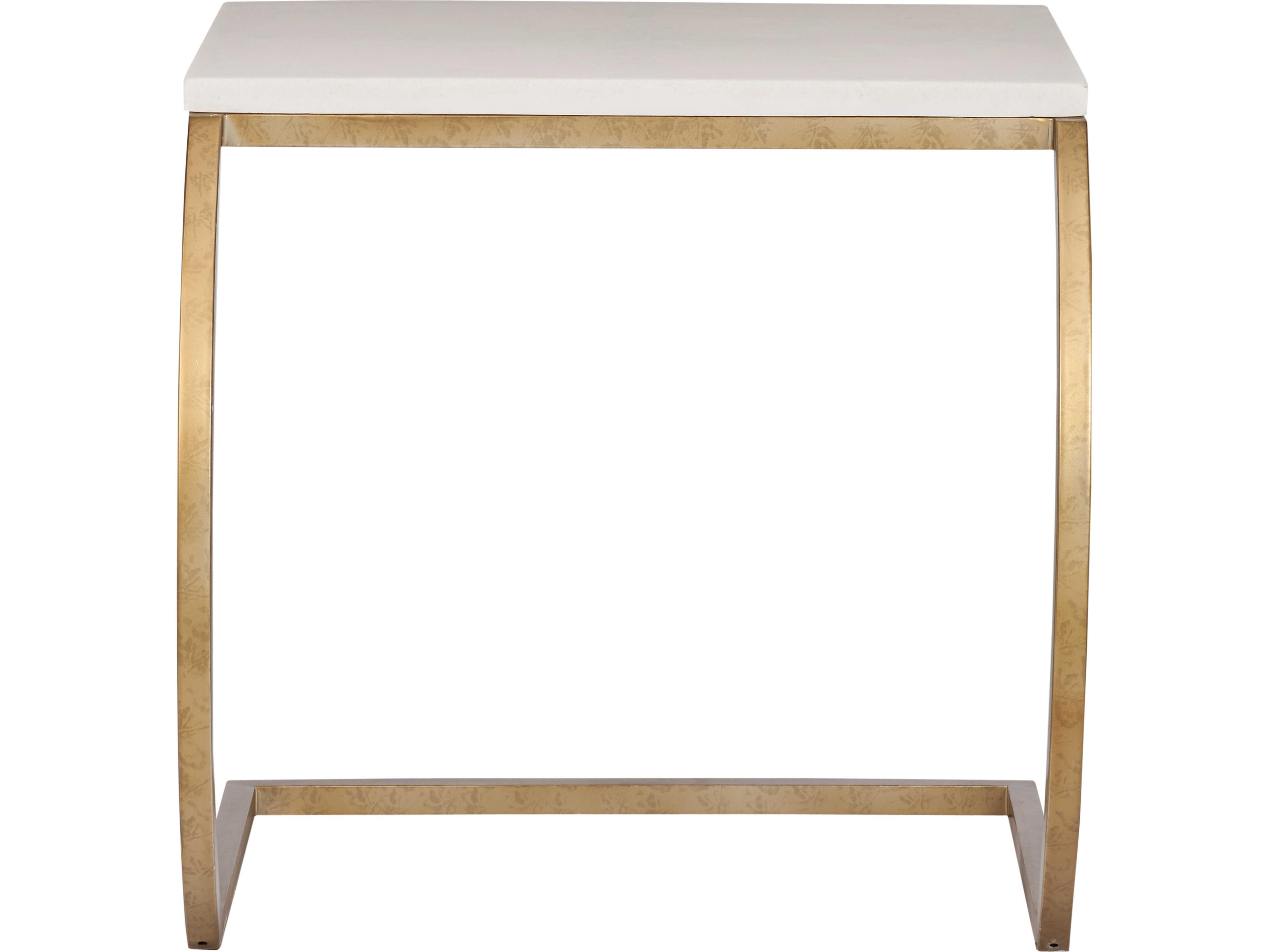 Wildwood Rectangular Steel White cream End Table