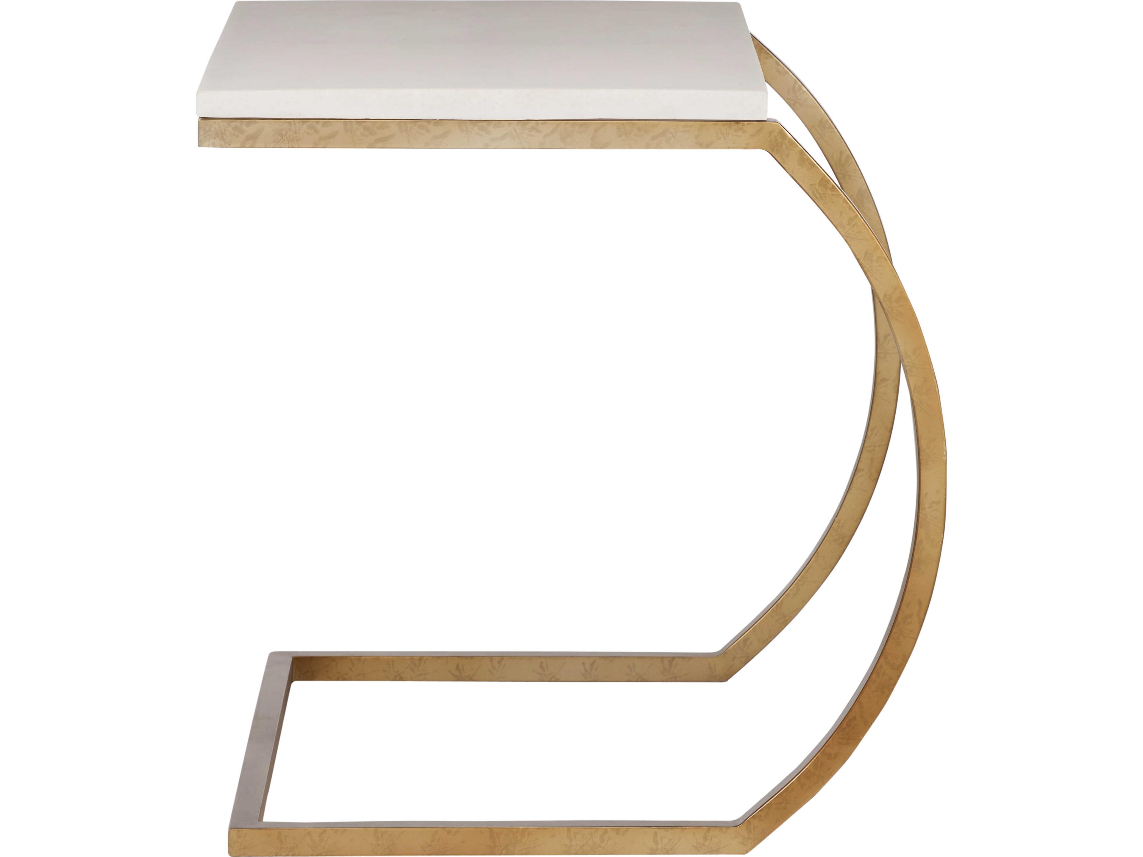 Wildwood Rectangular Steel White cream End Table