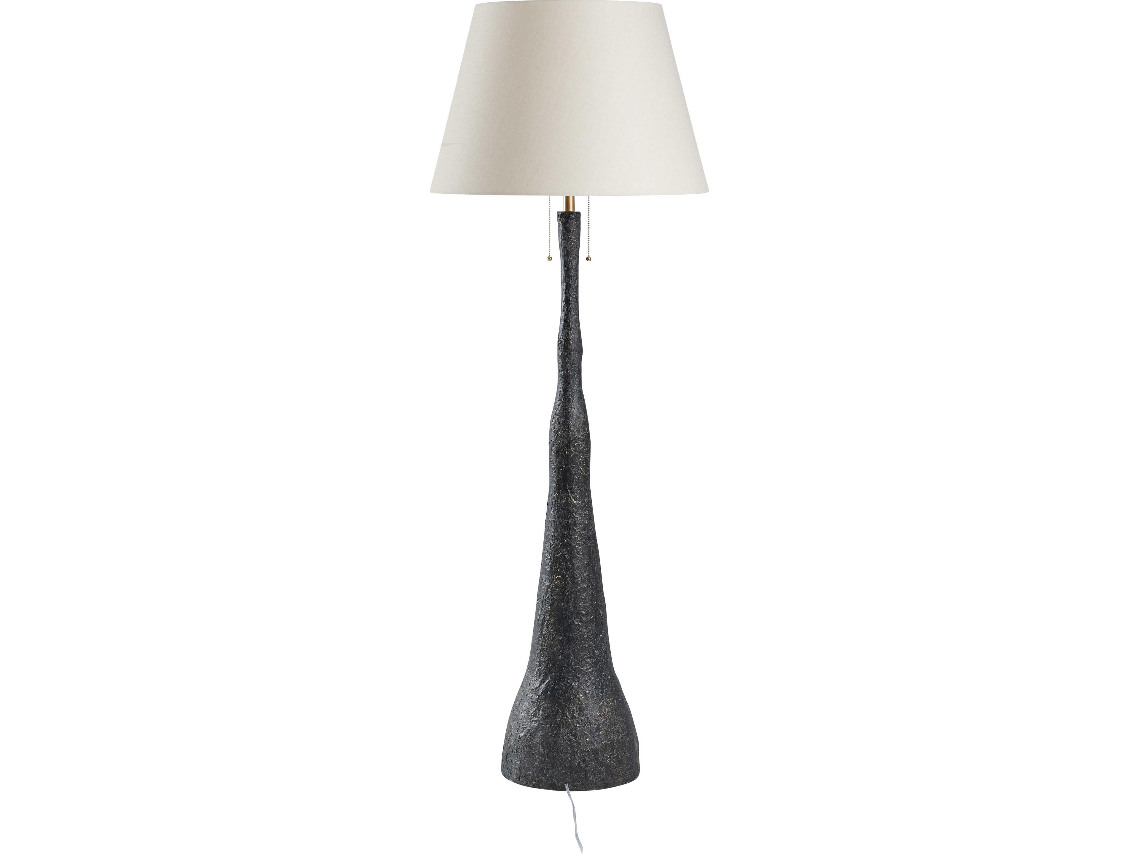 Wildwood Brown Linen Floor Lamp