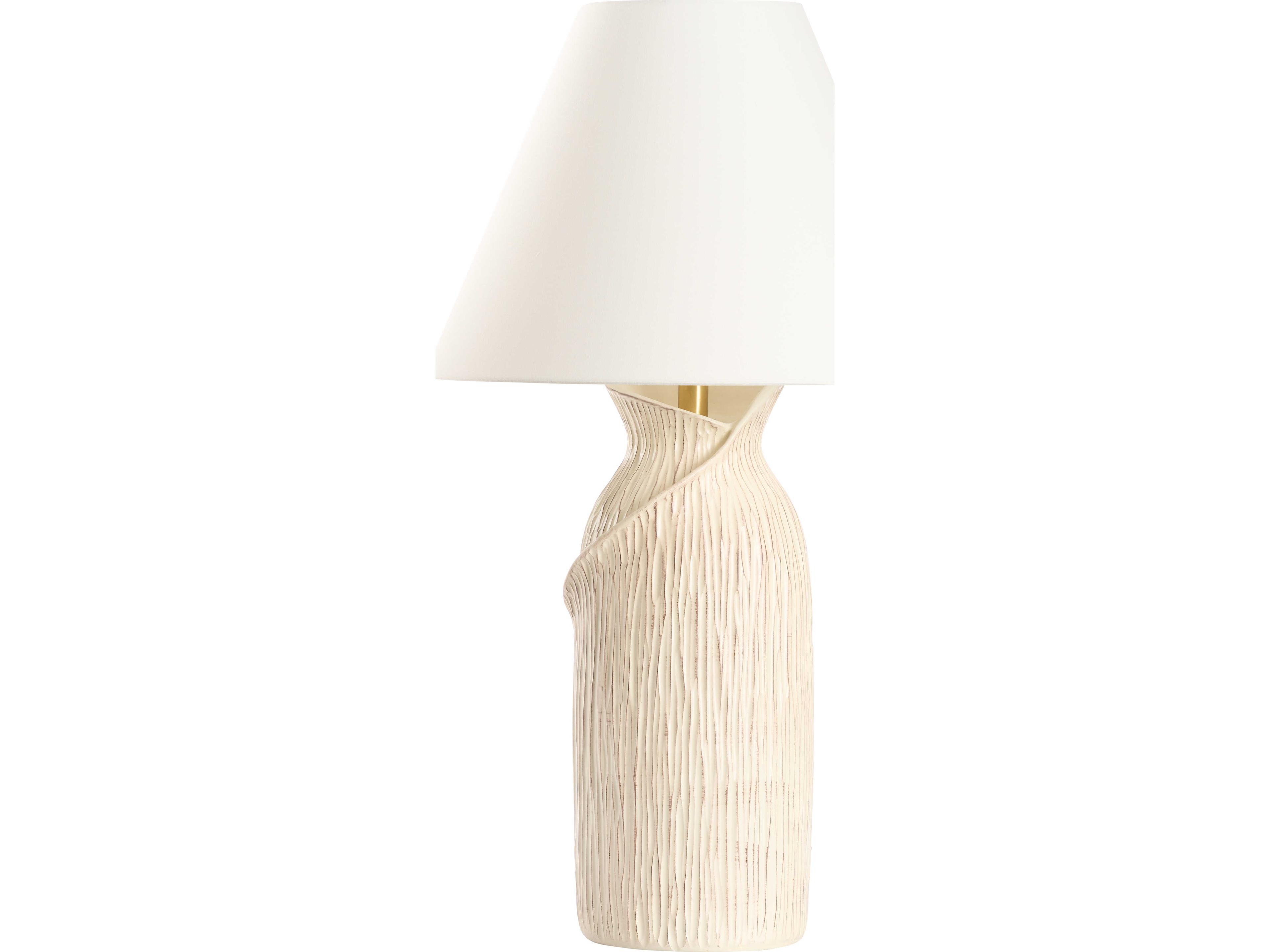 Wildwood Italia White cream Linen Table Lamp