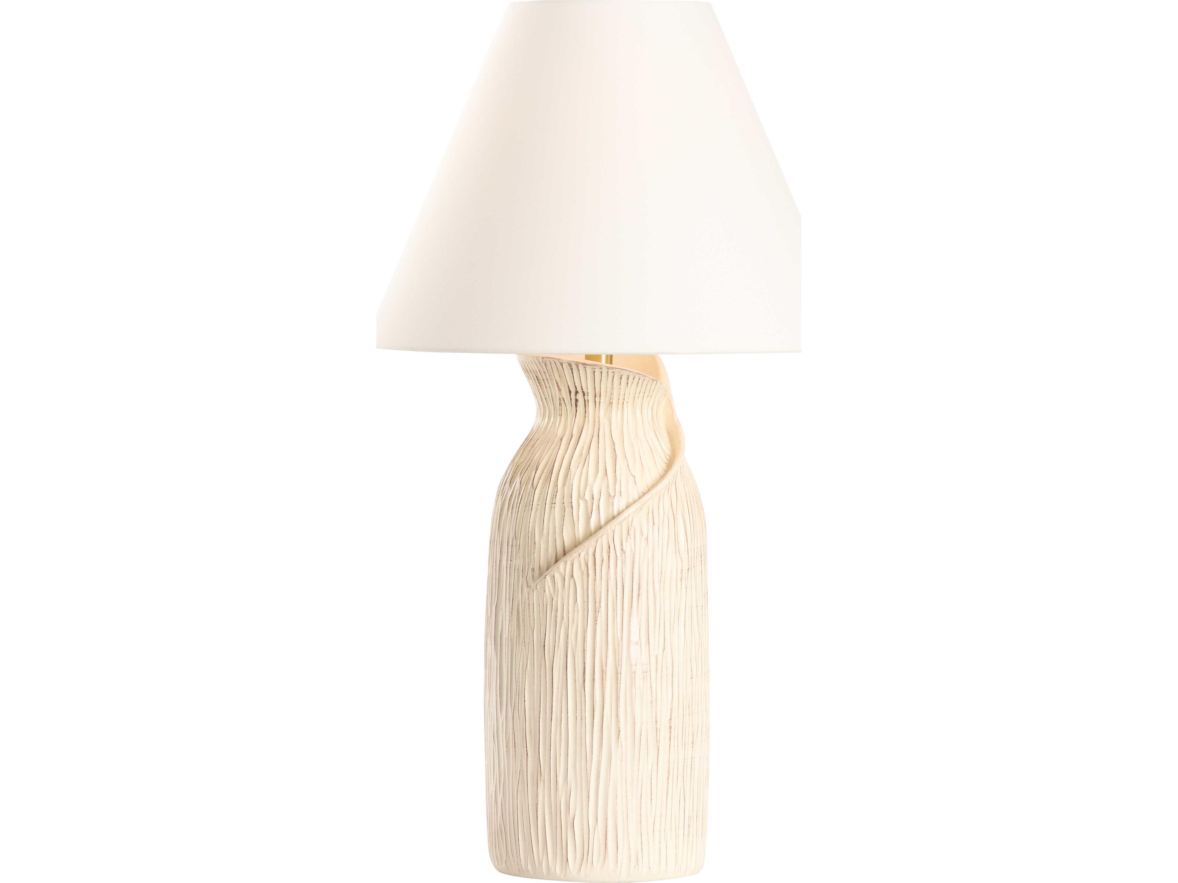 Wildwood Italia White cream Linen Table Lamp