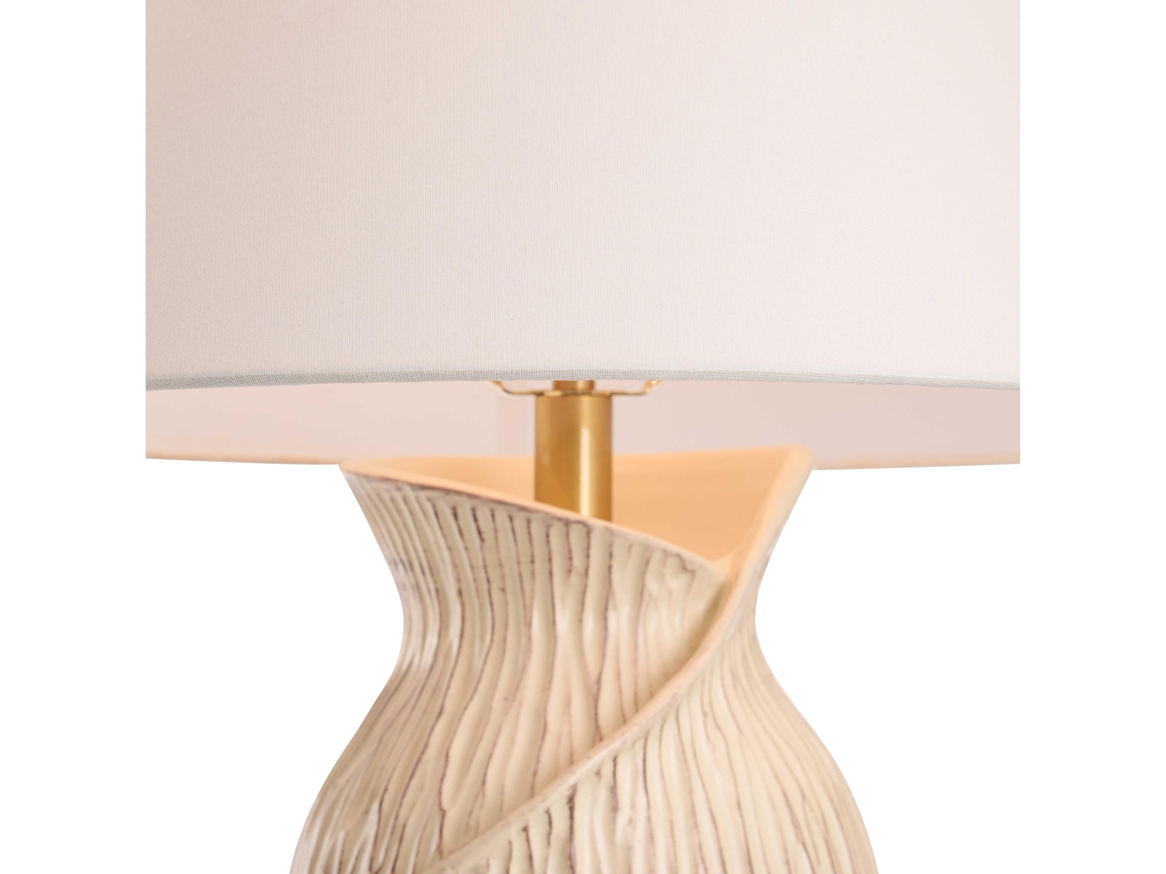 Wildwood Italia White cream Linen Table Lamp