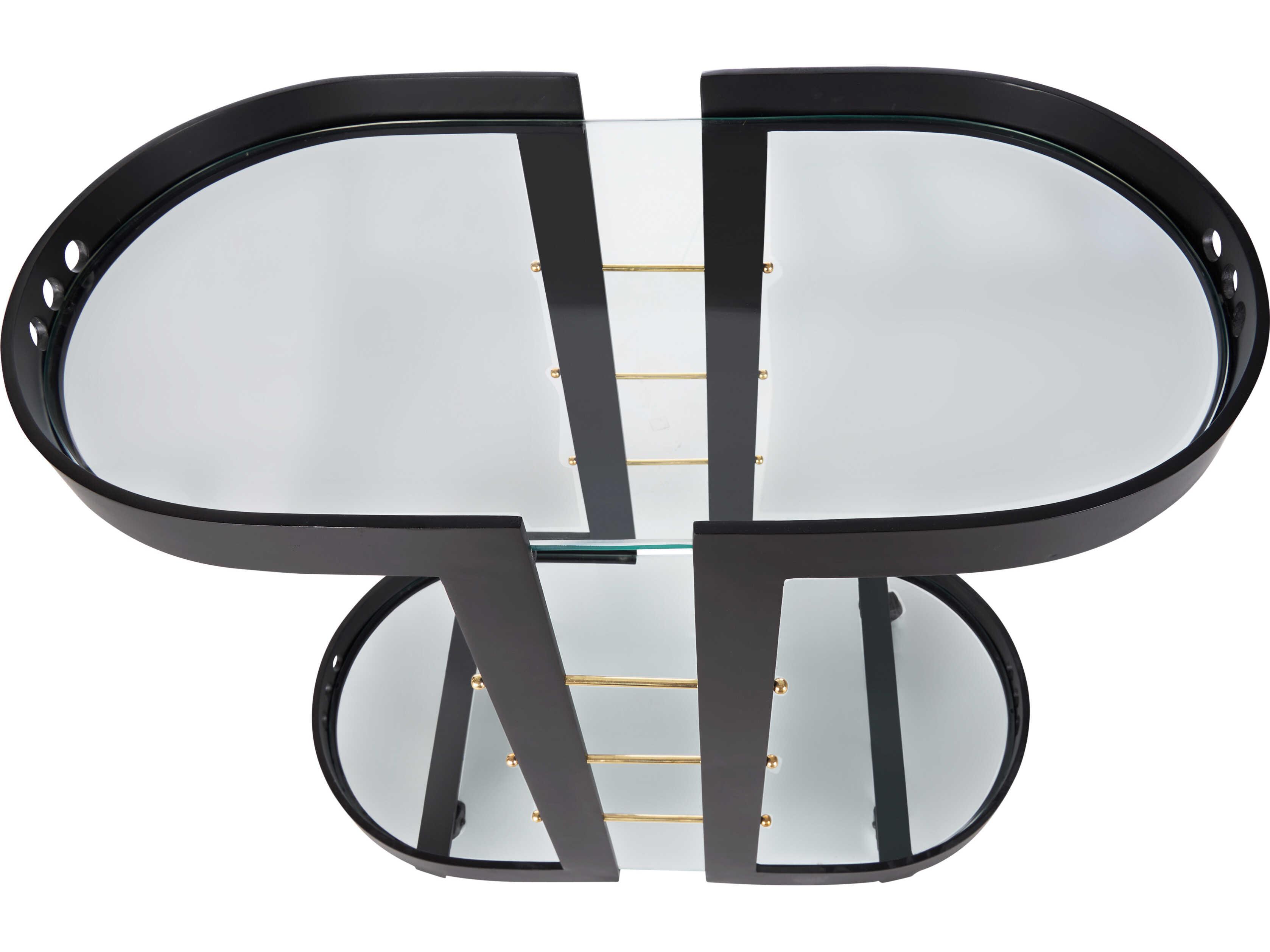 Wildwood Glass Black Bar Cart