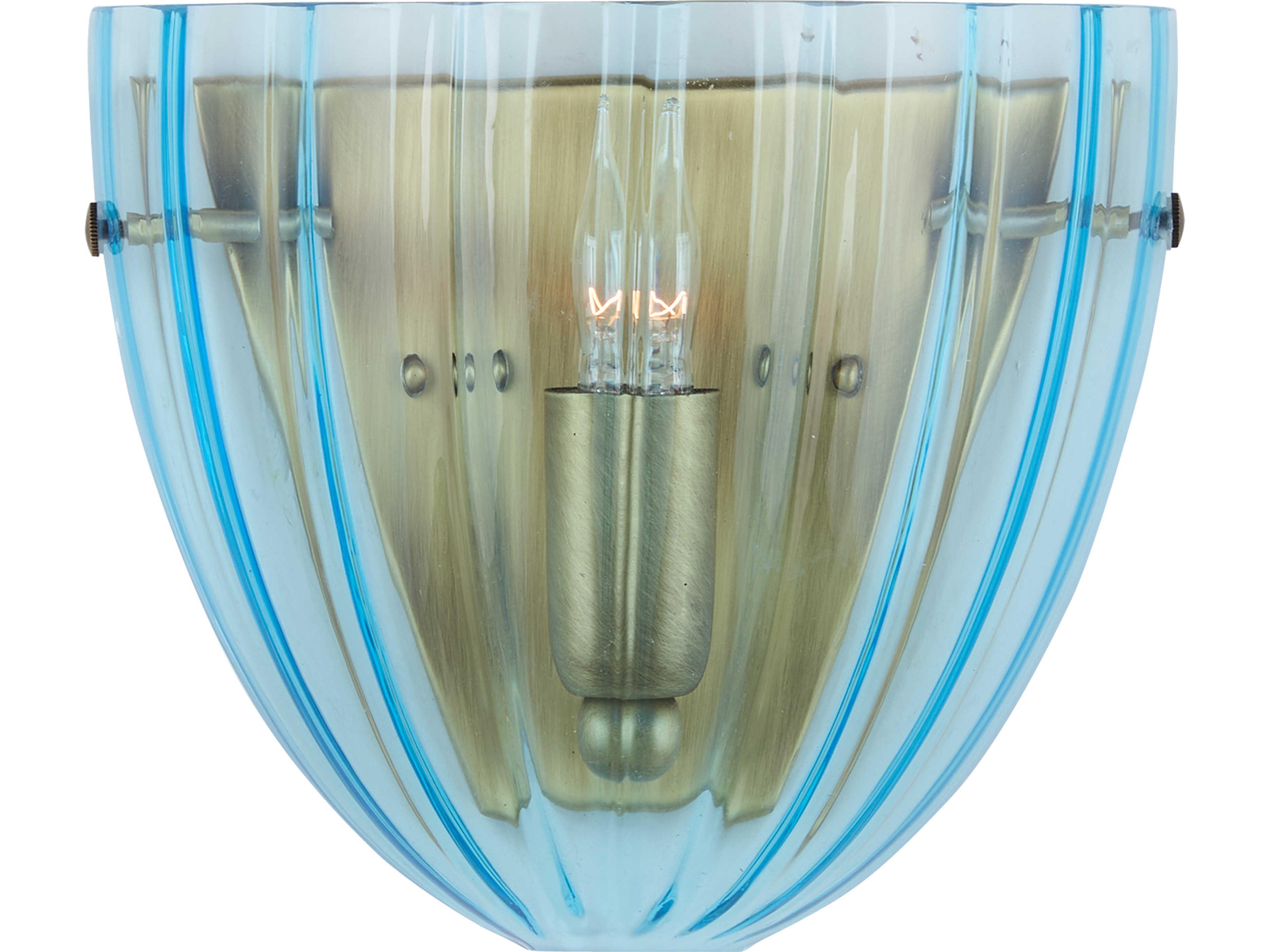 Wildwood Italia 1-Light Black Blue Wall Sconce