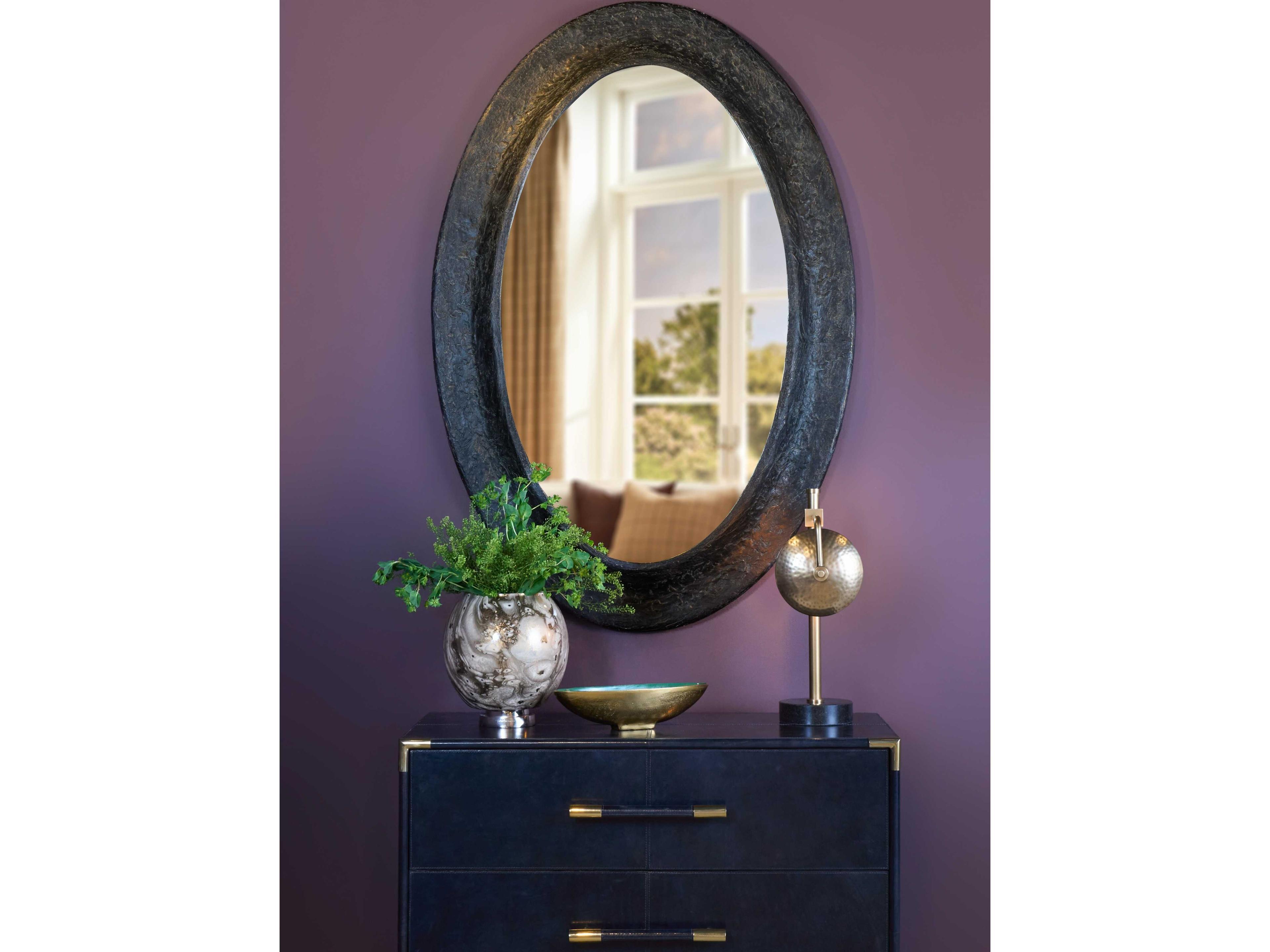 Wildwood Brown Wall Mirror Oval
