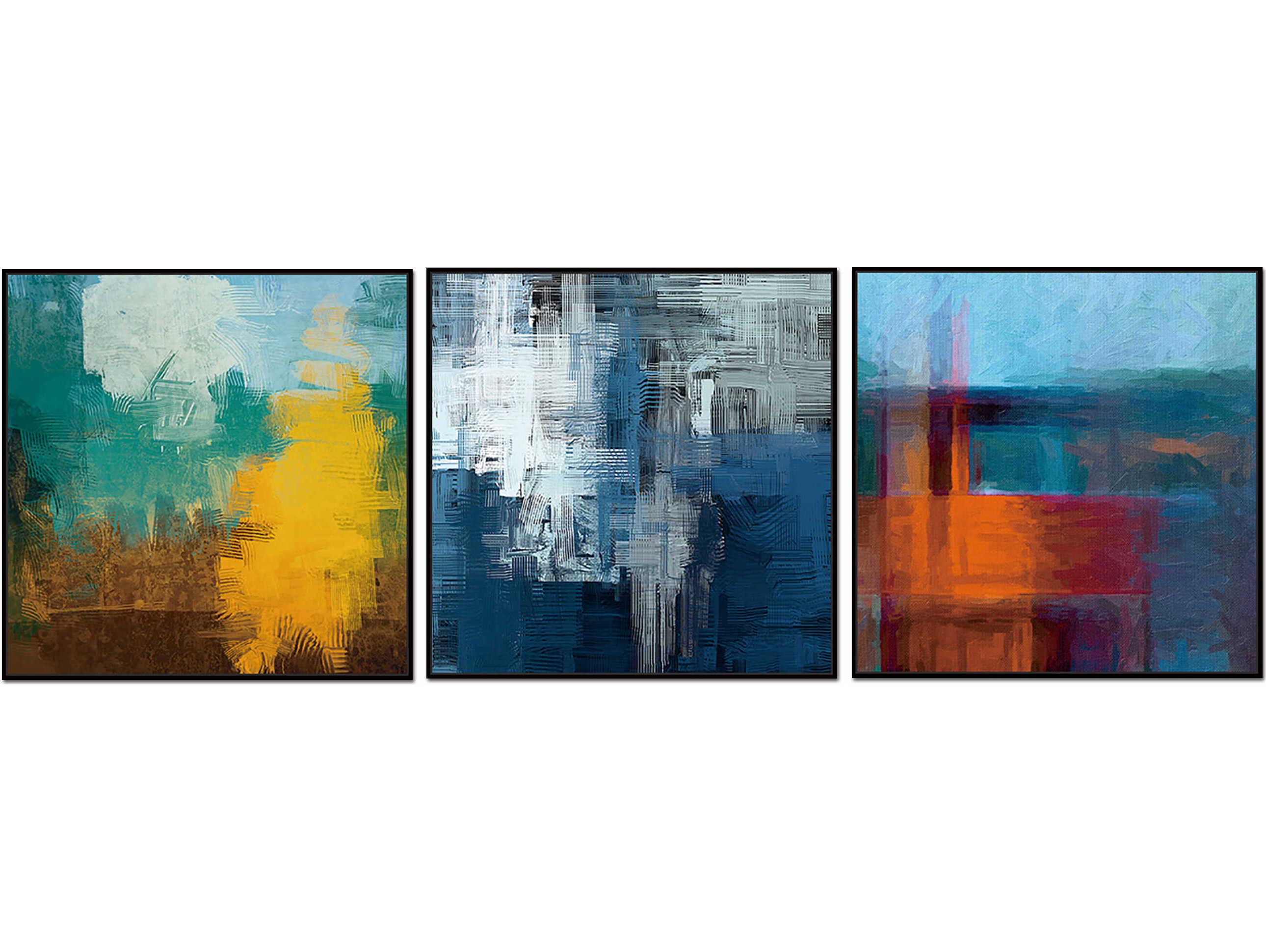 Whiteline Modern Living Terra 3-Piece Canvas Wall Art