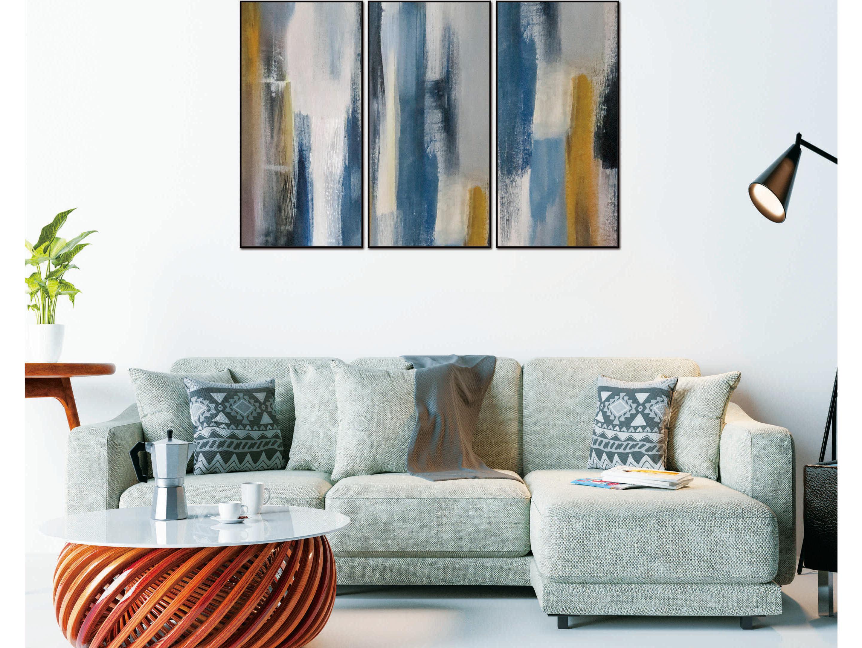 Whiteline Modern Living Indie 3-Piece Canvas Wall Art