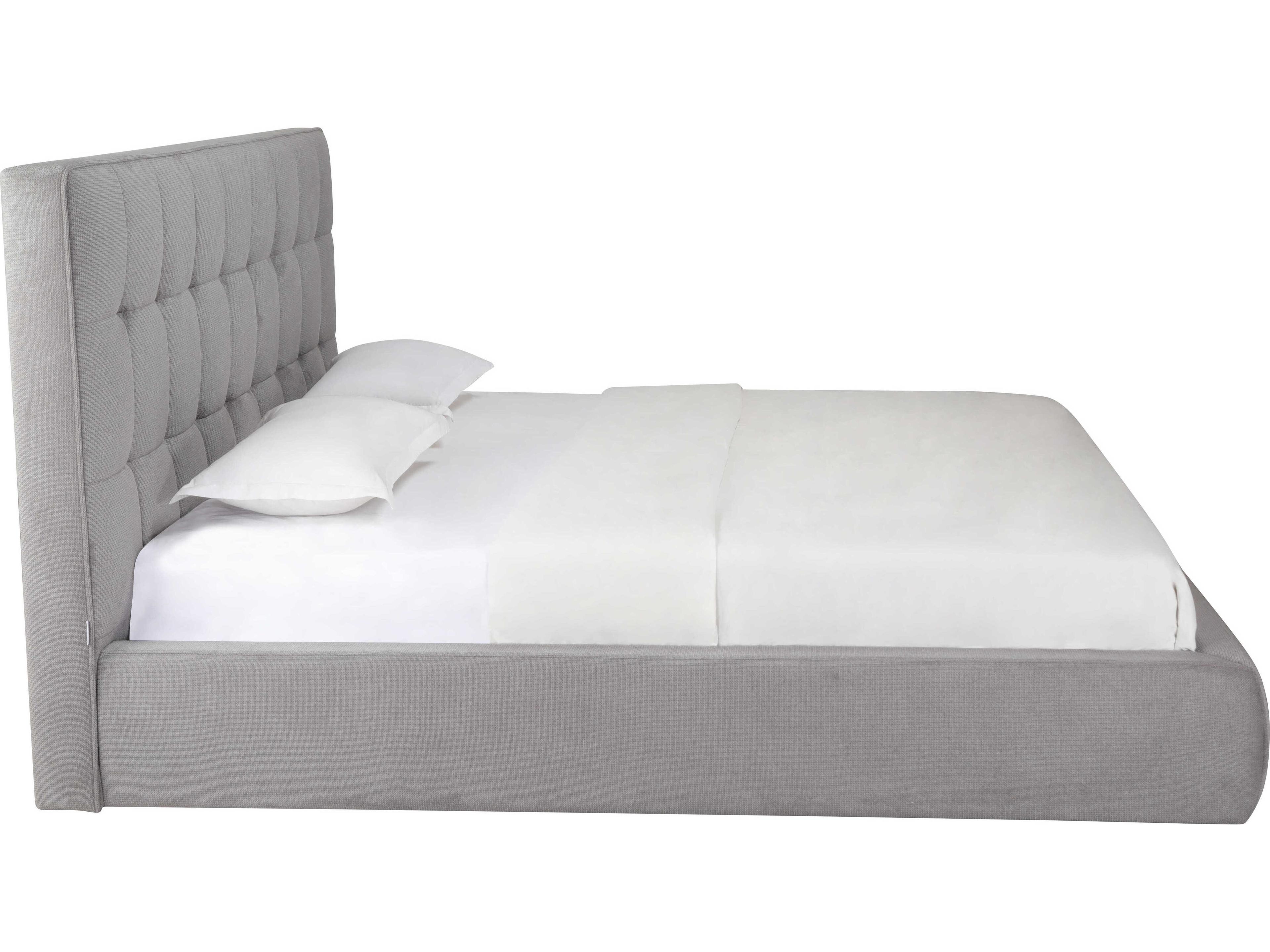 Whiteline Modern Living Dexter Grey Upholstered King Platform Bed