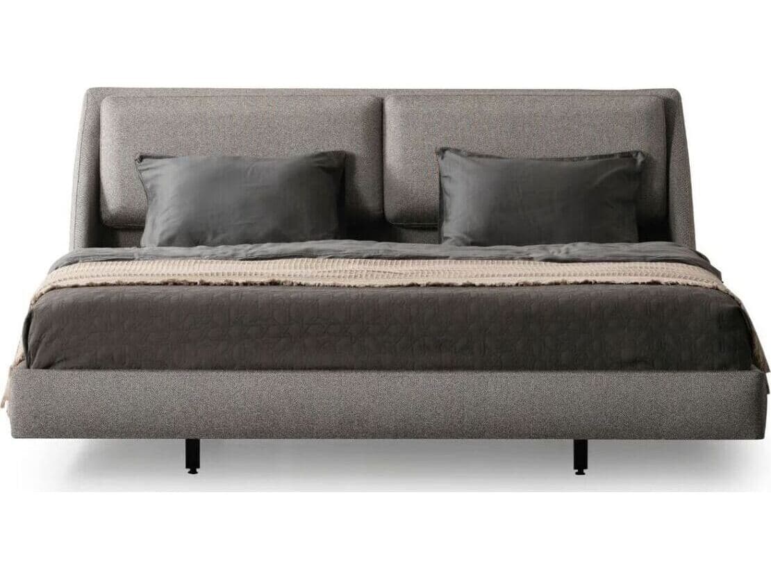 Whiteline Modern Living Raphael Gray Upholstered King Platform Bed