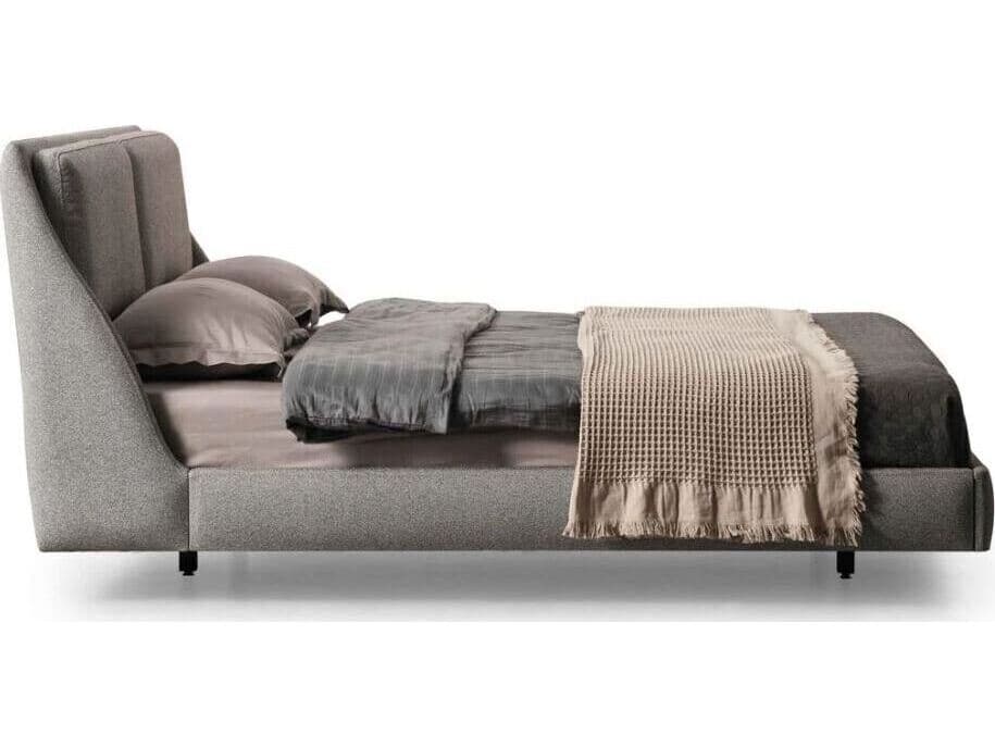 Whiteline Modern Living Raphael Gray Upholstered King Platform Bed