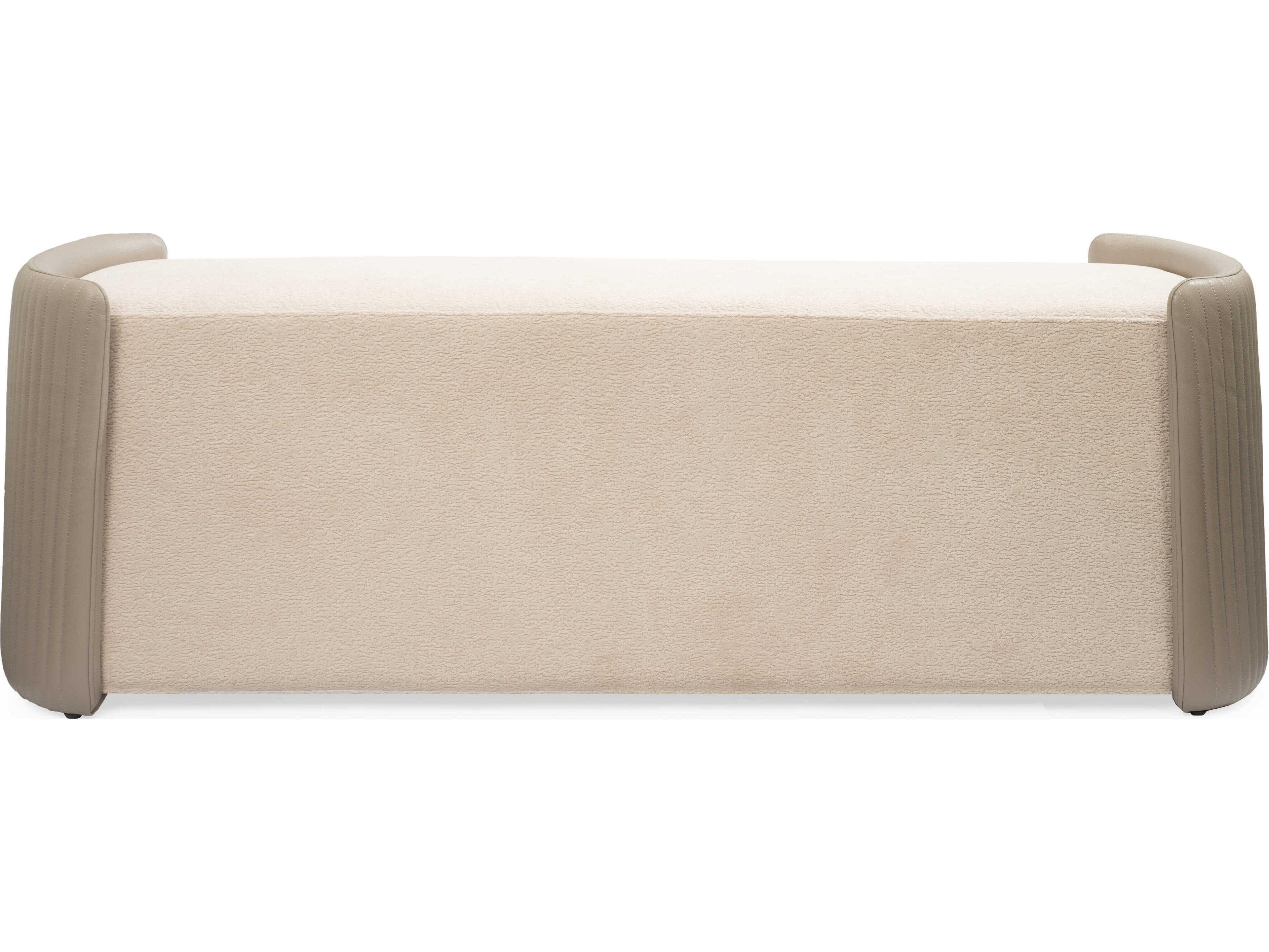 Whiteline Modern Living Hug Taupe Beige Upholstered Accent Bench