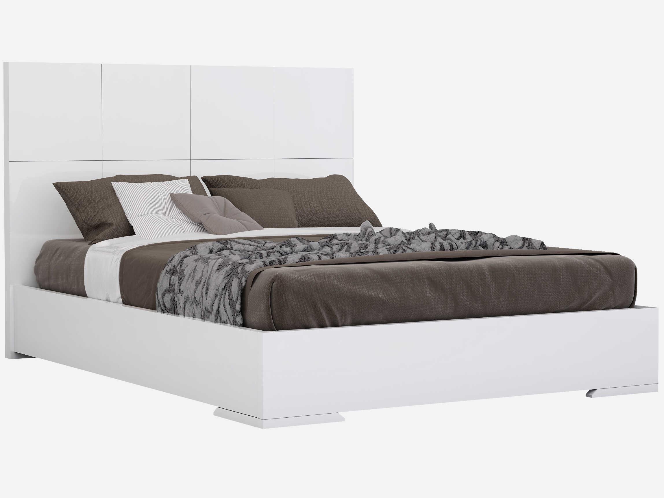 Whiteline Modern Living Anna White Wood Queen Platform Bed