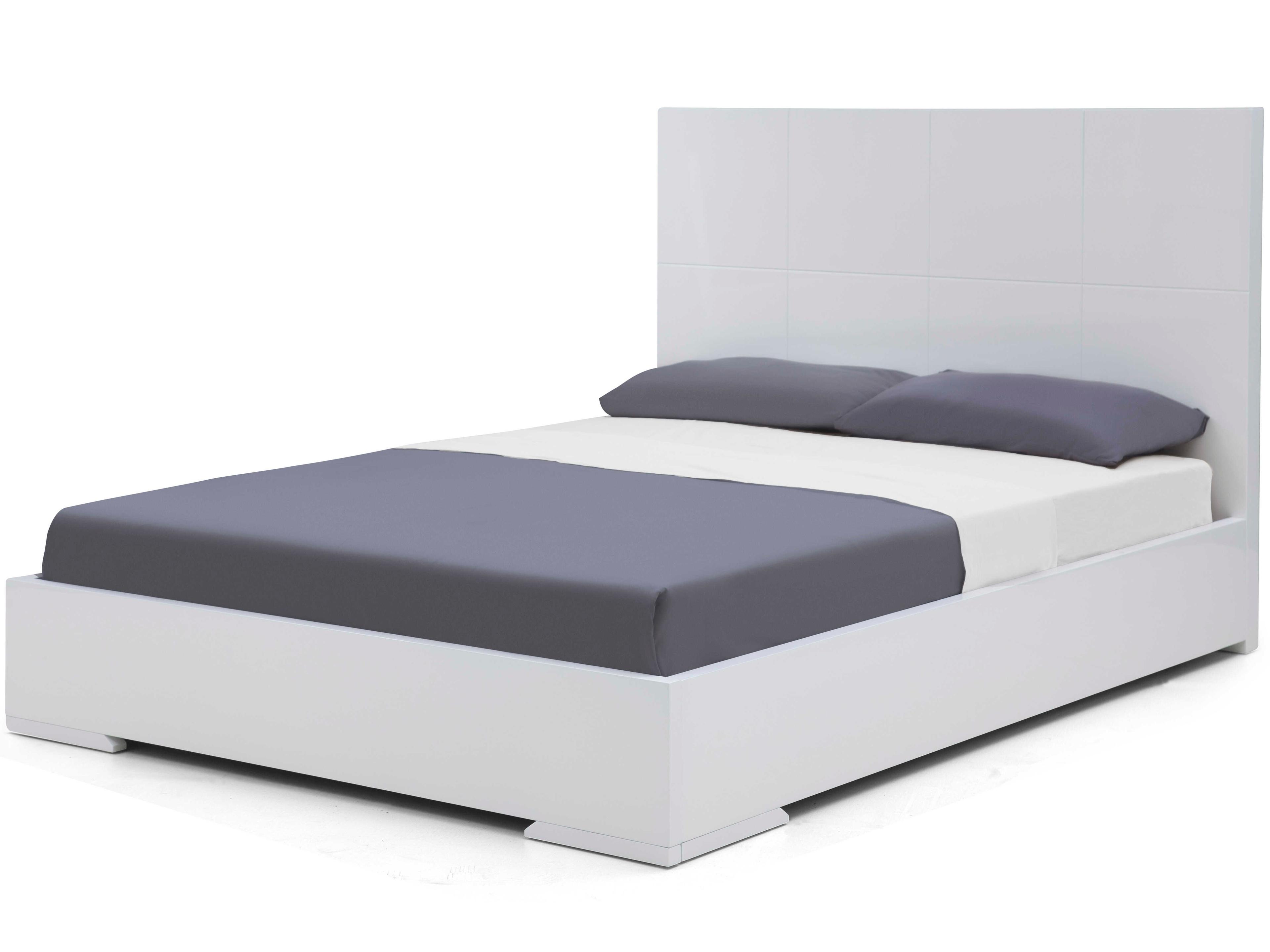 Whiteline Modern Living Anna White Wood Queen Platform Bed
