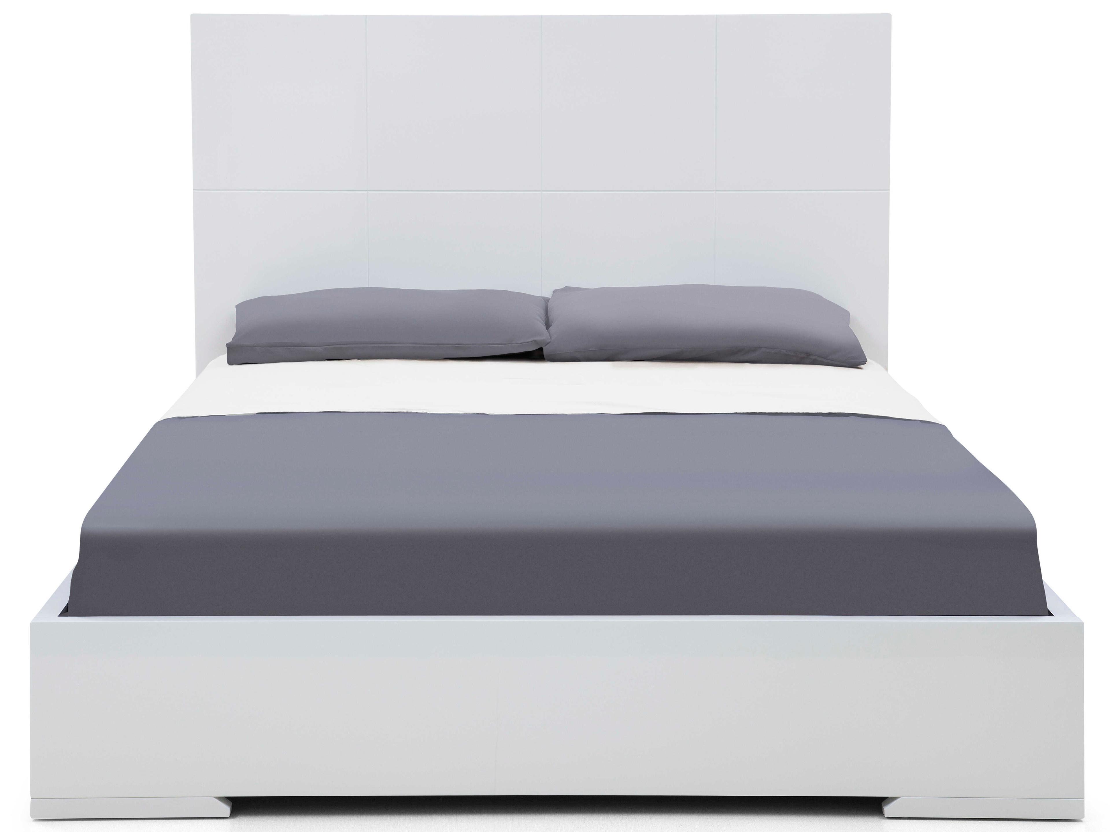 Whiteline Modern Living Anna White Wood Queen Platform Bed