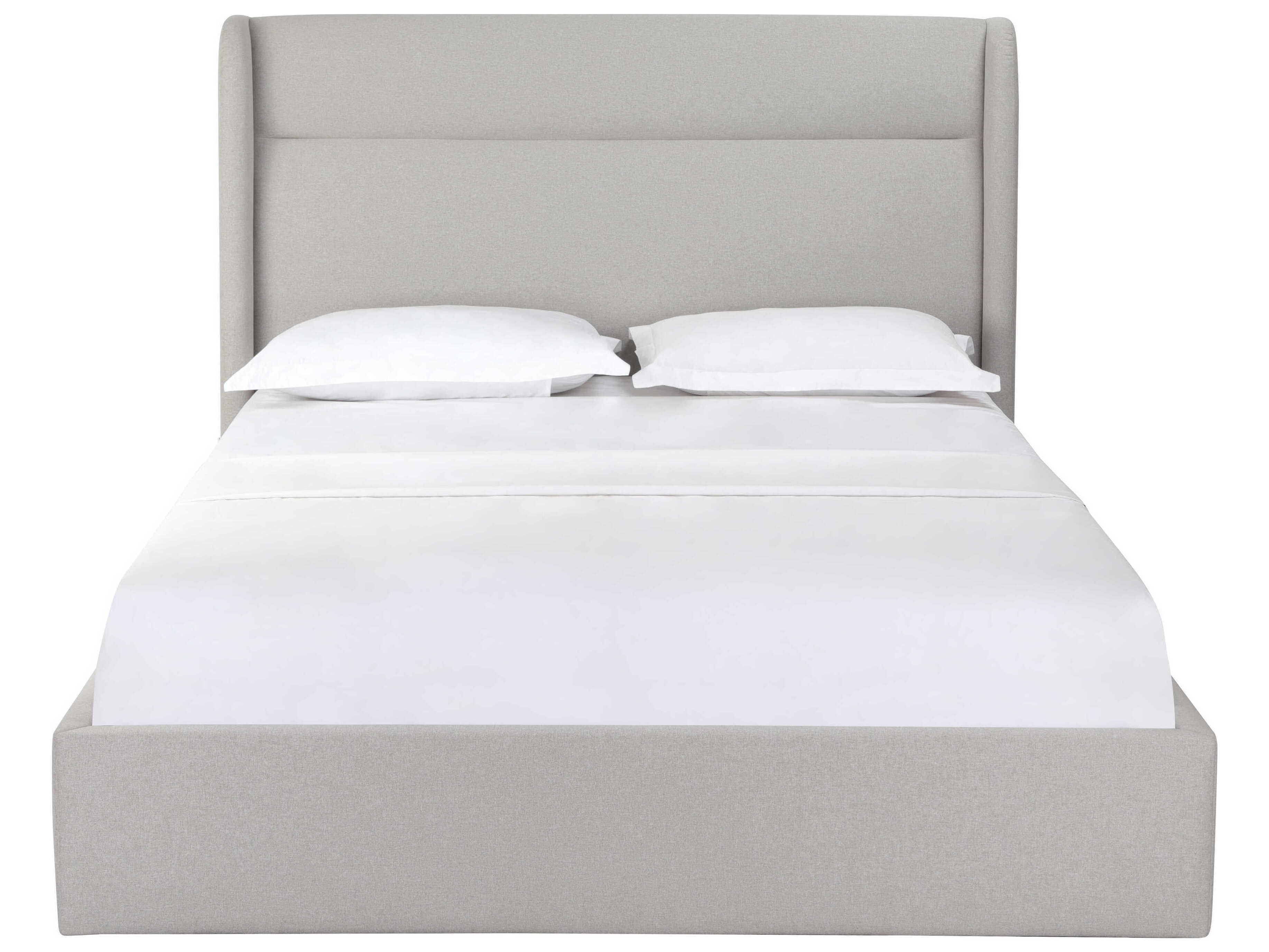 Whiteline Modern Living Tokyo Light Grey Upholstered Queen Platform Bed