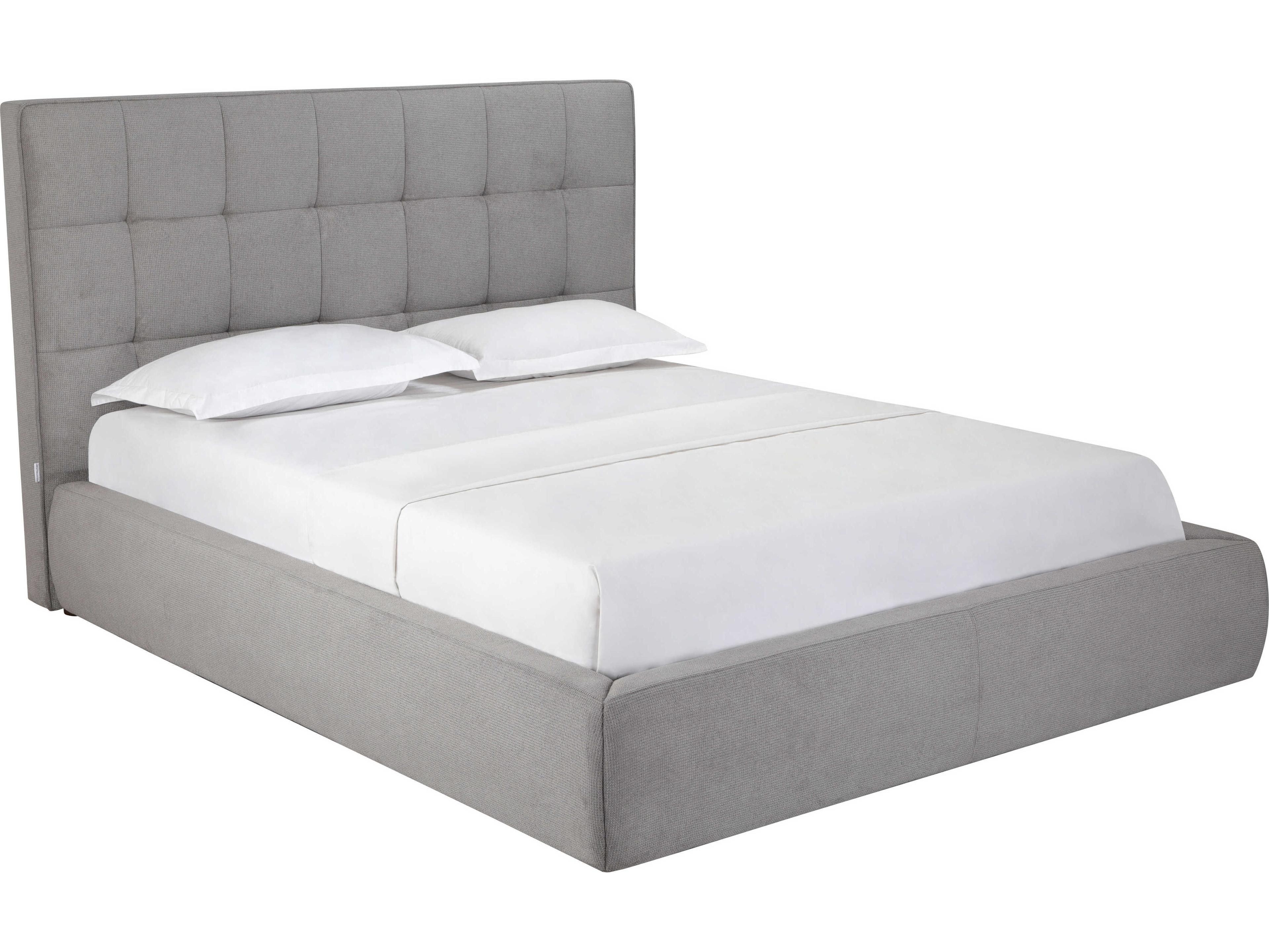 Whiteline Modern Living Dexter Grey Upholstered Queen Platform Bed
