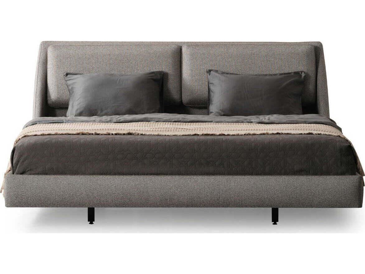 Whiteline Modern Living Raphael Gray Upholstered Queen Platform Bed
