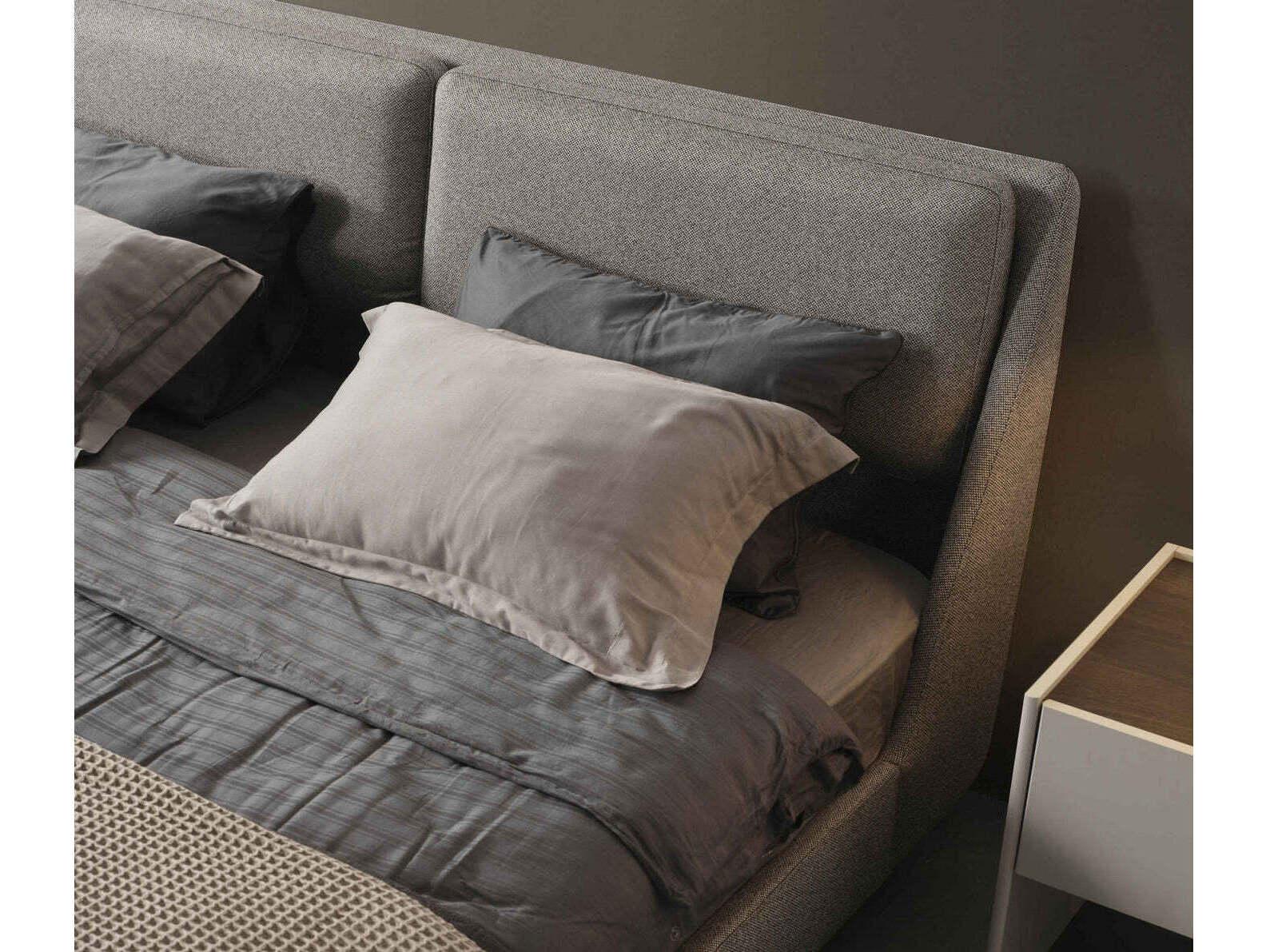 Whiteline Modern Living Raphael Gray Upholstered Queen Platform Bed