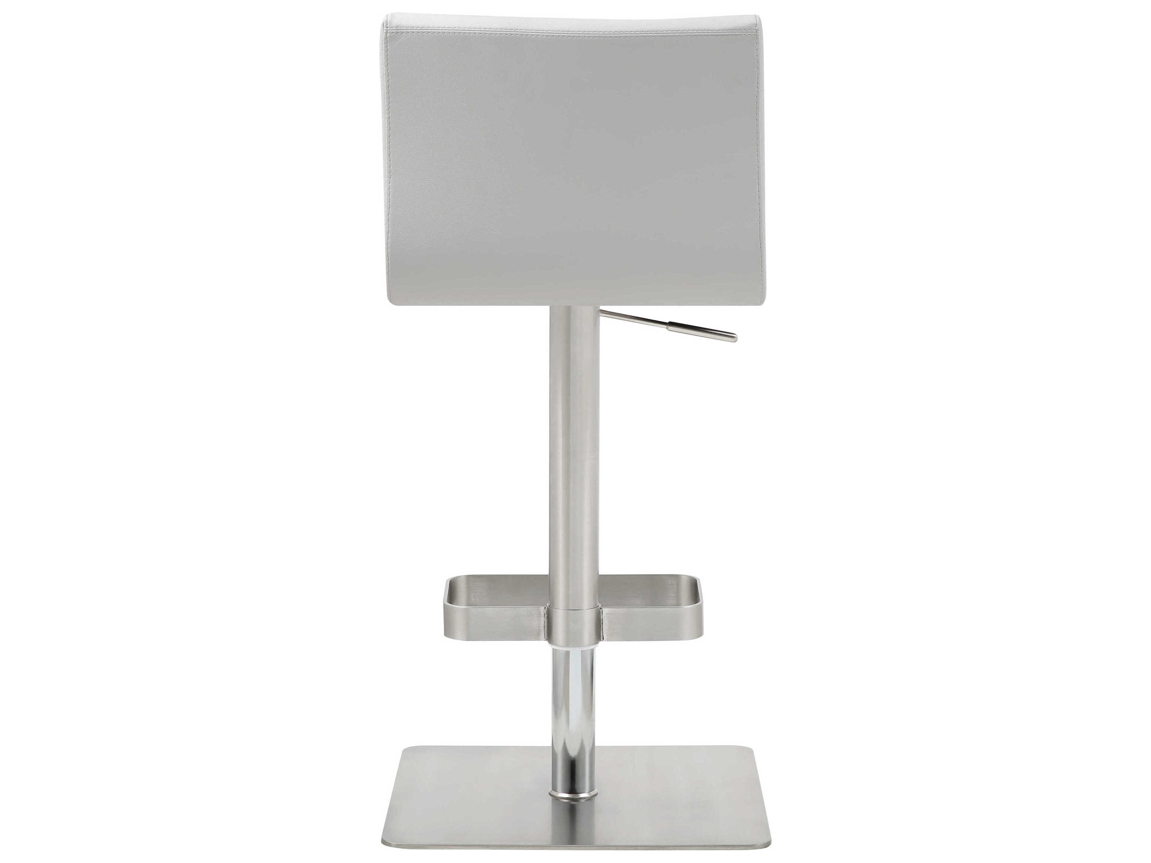 Whiteline Modern Living Watson White Faux Leather Adjustable Bar Stool